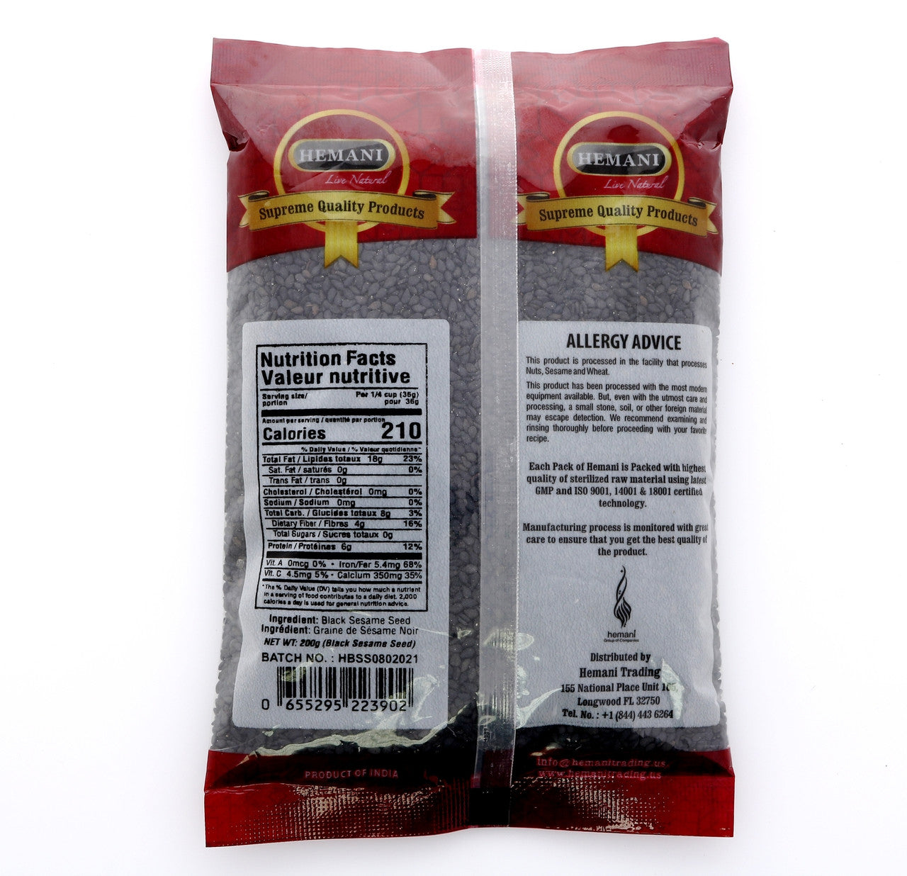 HEMANI Sesame Seed Black 200g