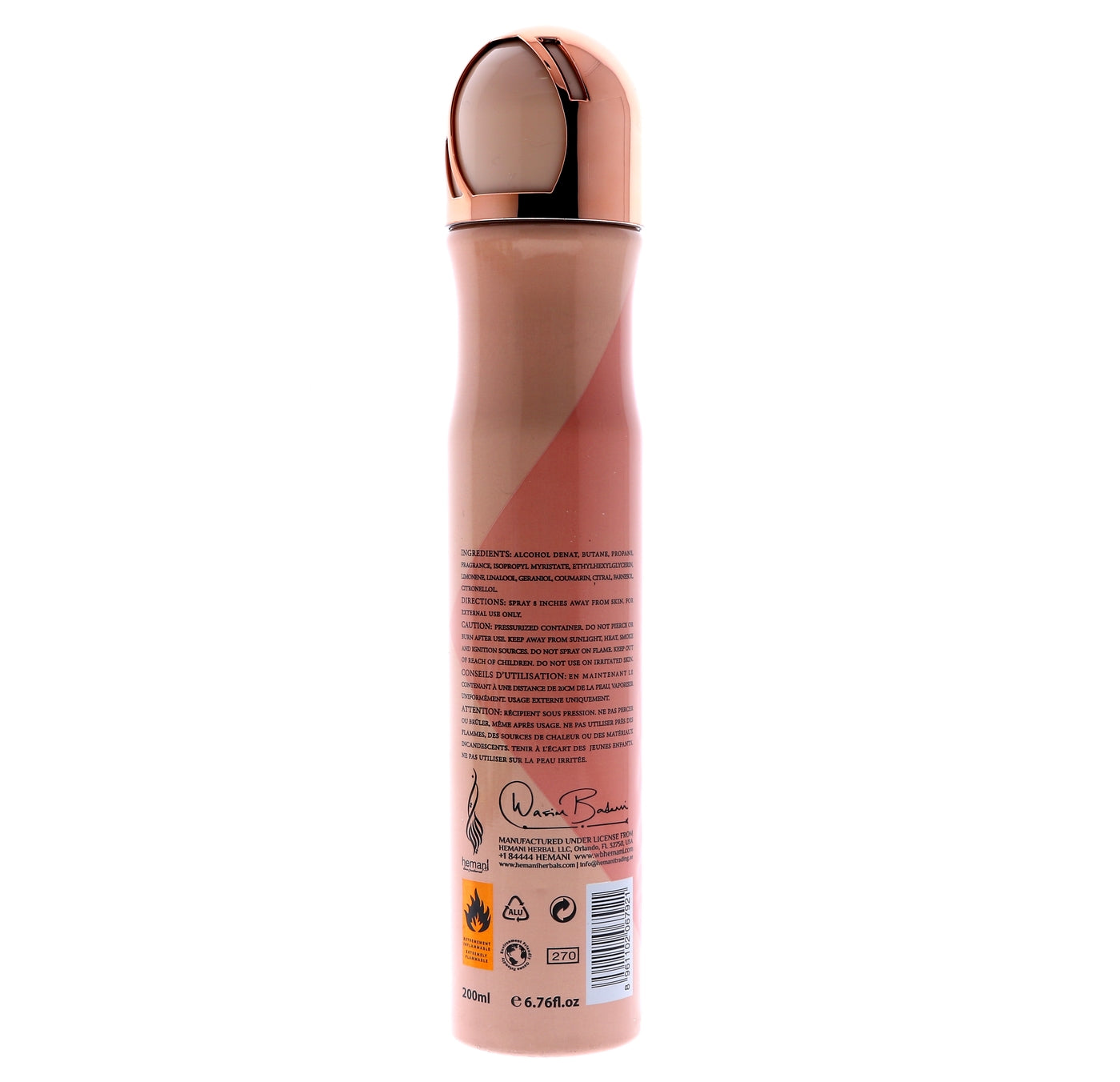 WB HEMANI Coral Blush Deodorant Spray 200mL