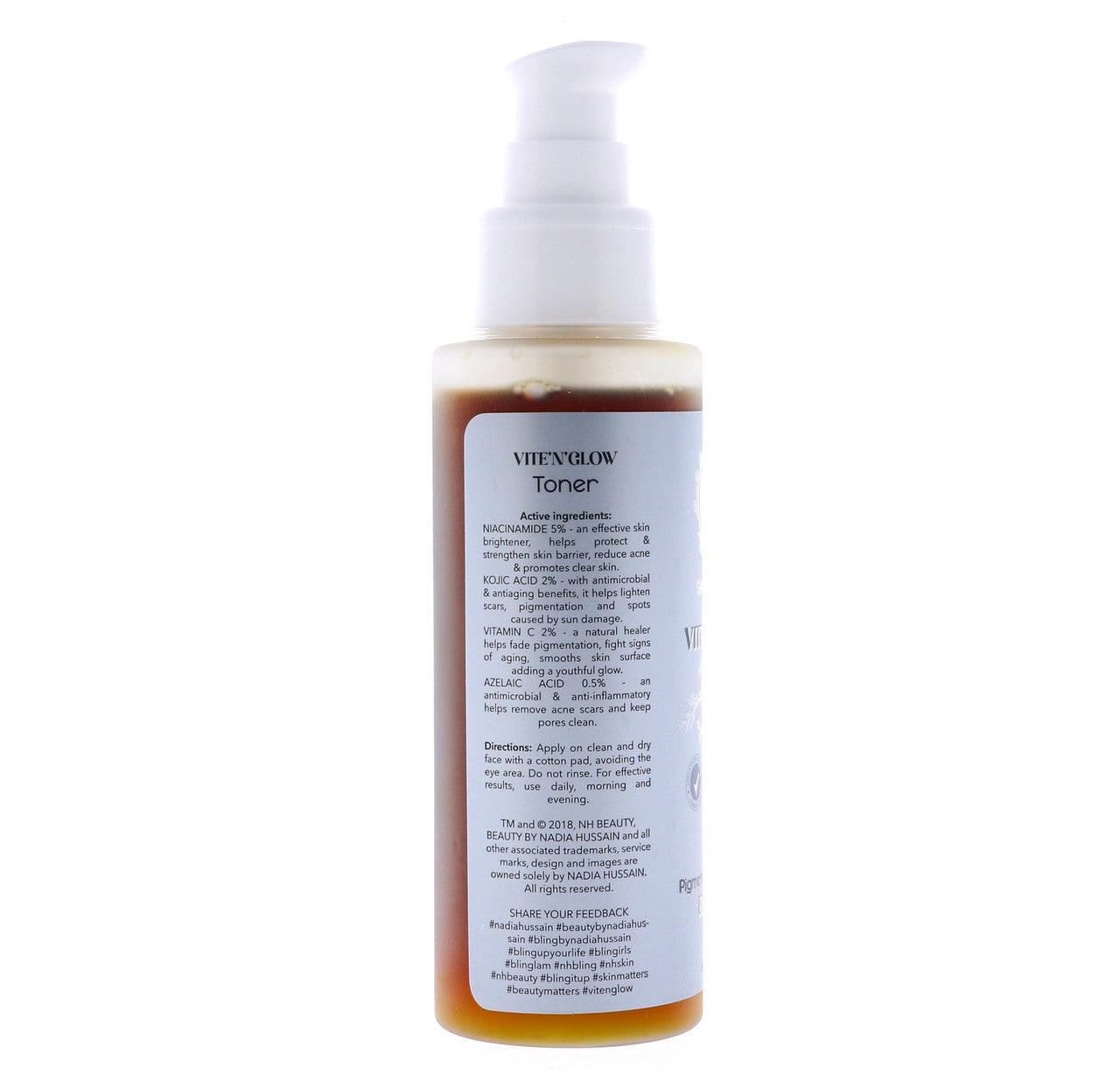 NADIA HUSSAIN Vite-n-Glow Pigmentation Corrector Balance Toner 100mL