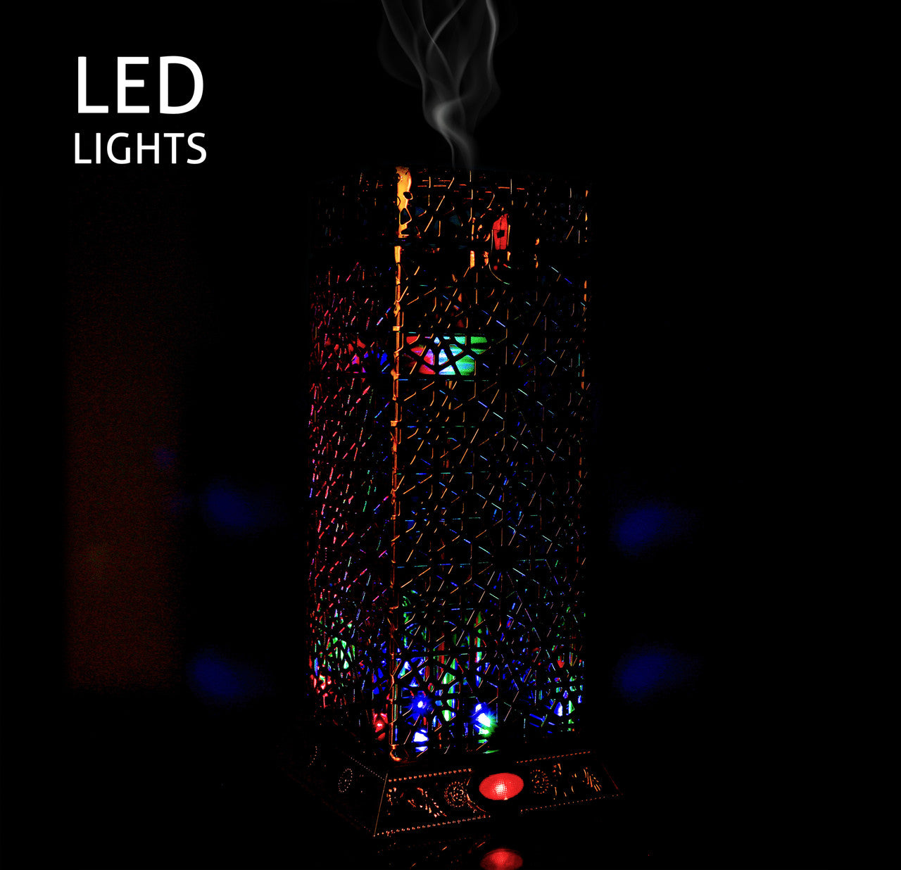GENERIC Gold Electrical Bakhoor Burner - LED Lights RN053LEDG - Image 3