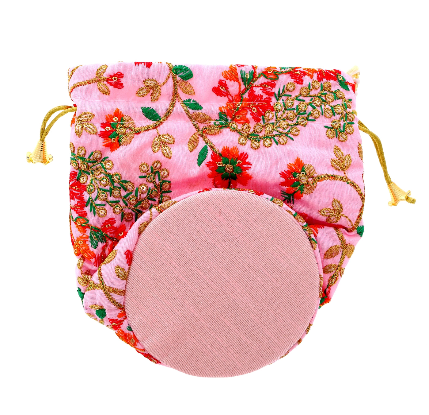 GENERIC CG Potli Purse Pink Red Design