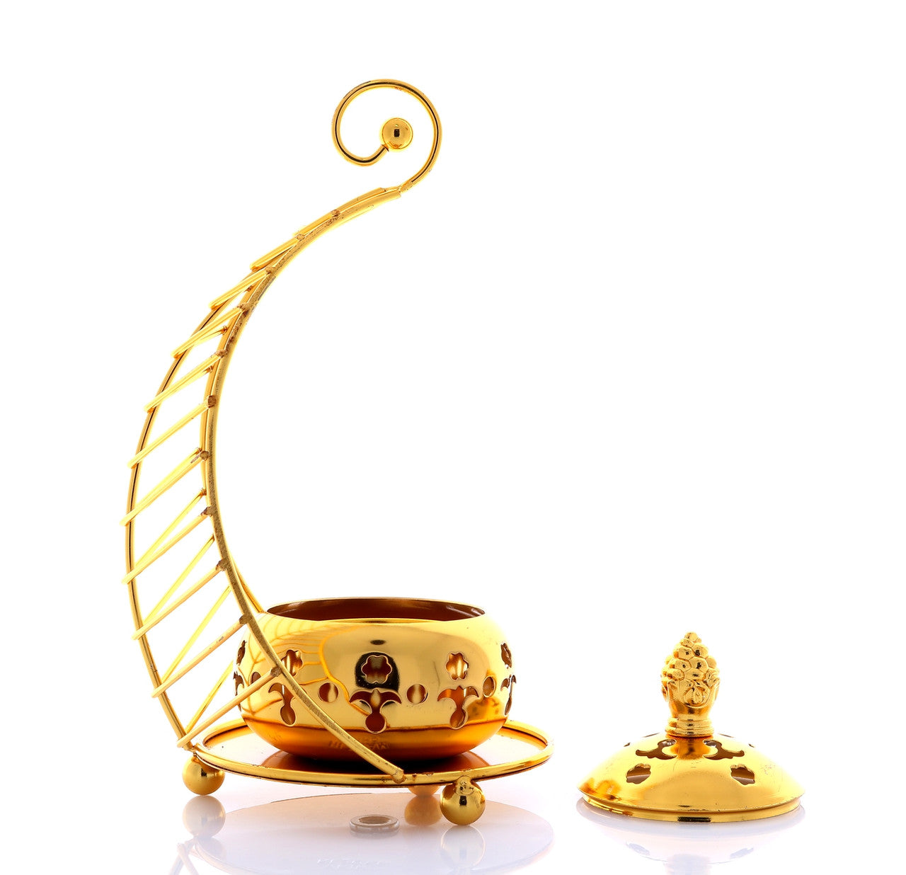 GENERIC Charcoal Bakhoor Burner QL07AG - Gold - Image 3