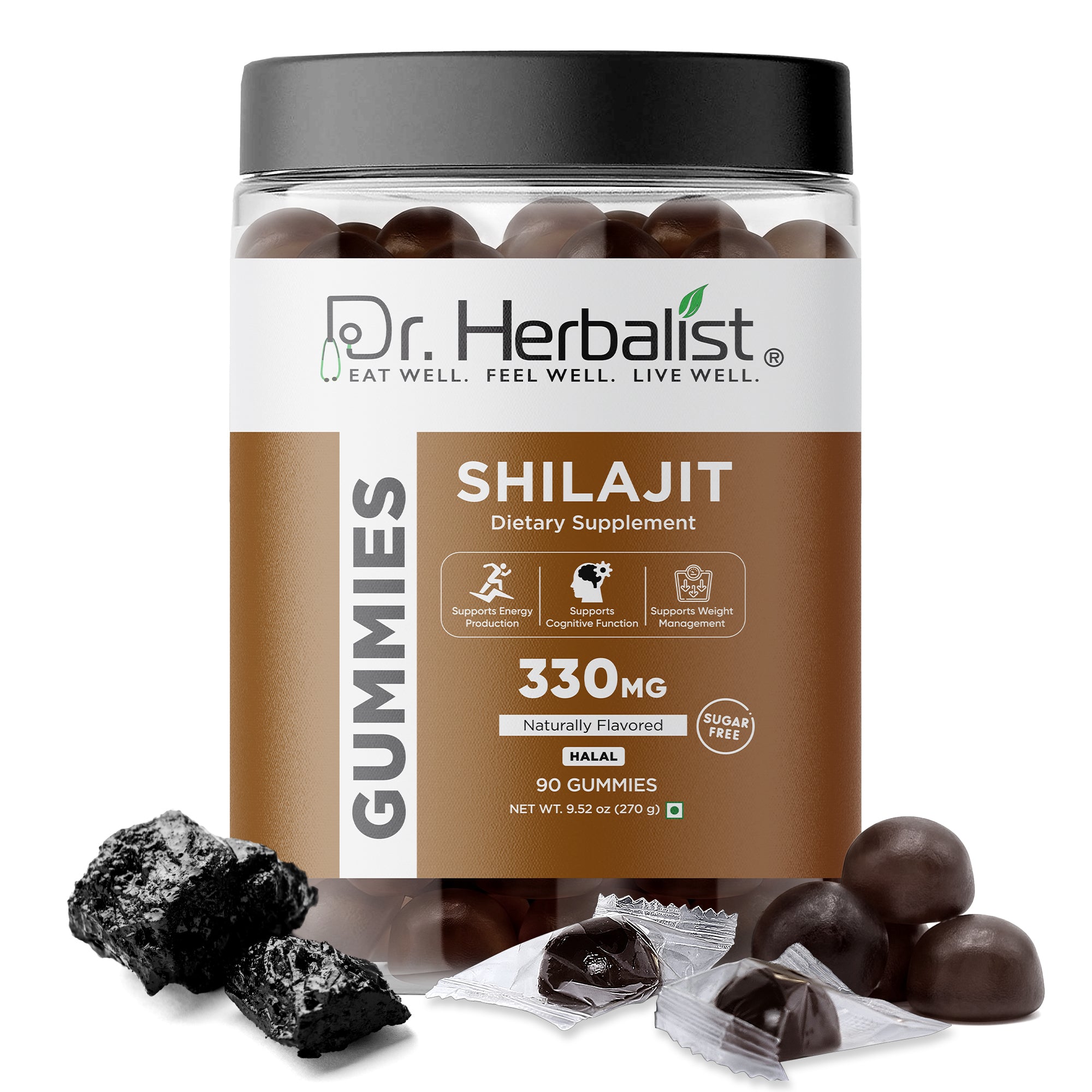 Dr Herbalist Shilajit Gummies (90 Gummies) – Delicious Herbal Gummies for Daily Wellness & Vitality Support