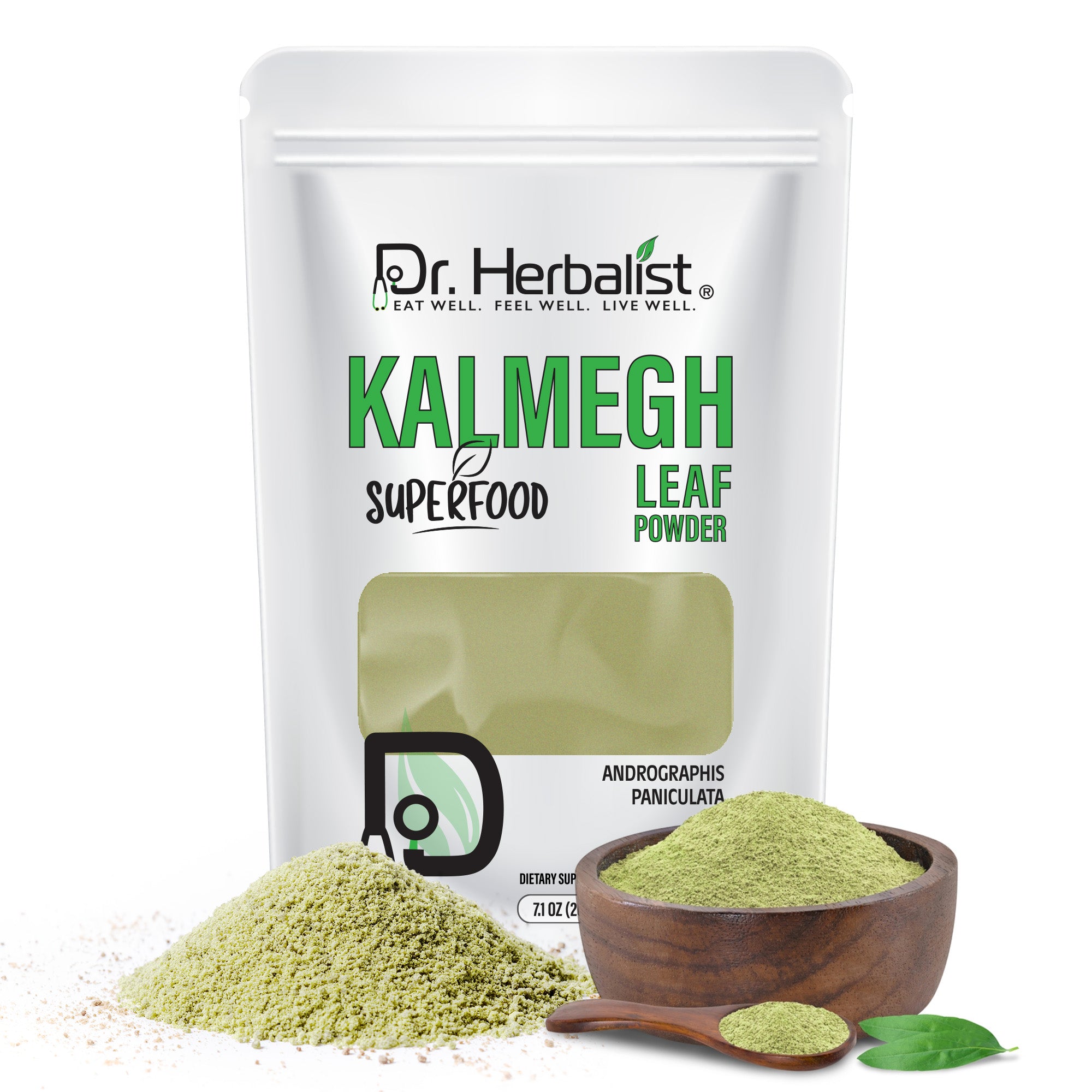 Dr. HERBALIST Kalmegh Powder 200g - Pure Andrographis Paniculata 'King of Bitters' | Supports Immune Wellness & Respiratory Comfort* | Extreme Bitter Warning | Halal, Vegan