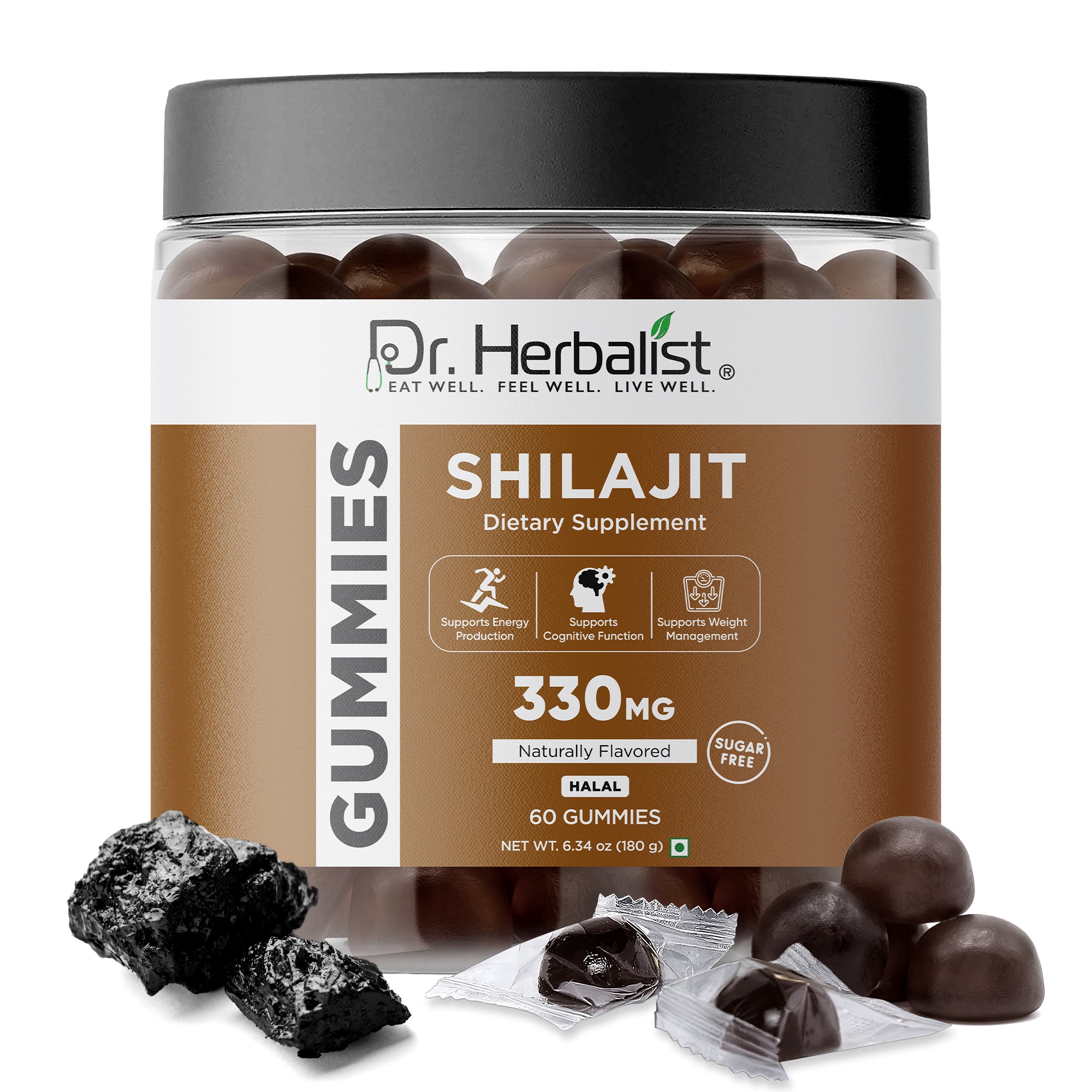 Dr Herbalist Shilajit Gummies (60 Gummies) – Delicious Herbal Gummies for Daily Wellness & Vitality Support