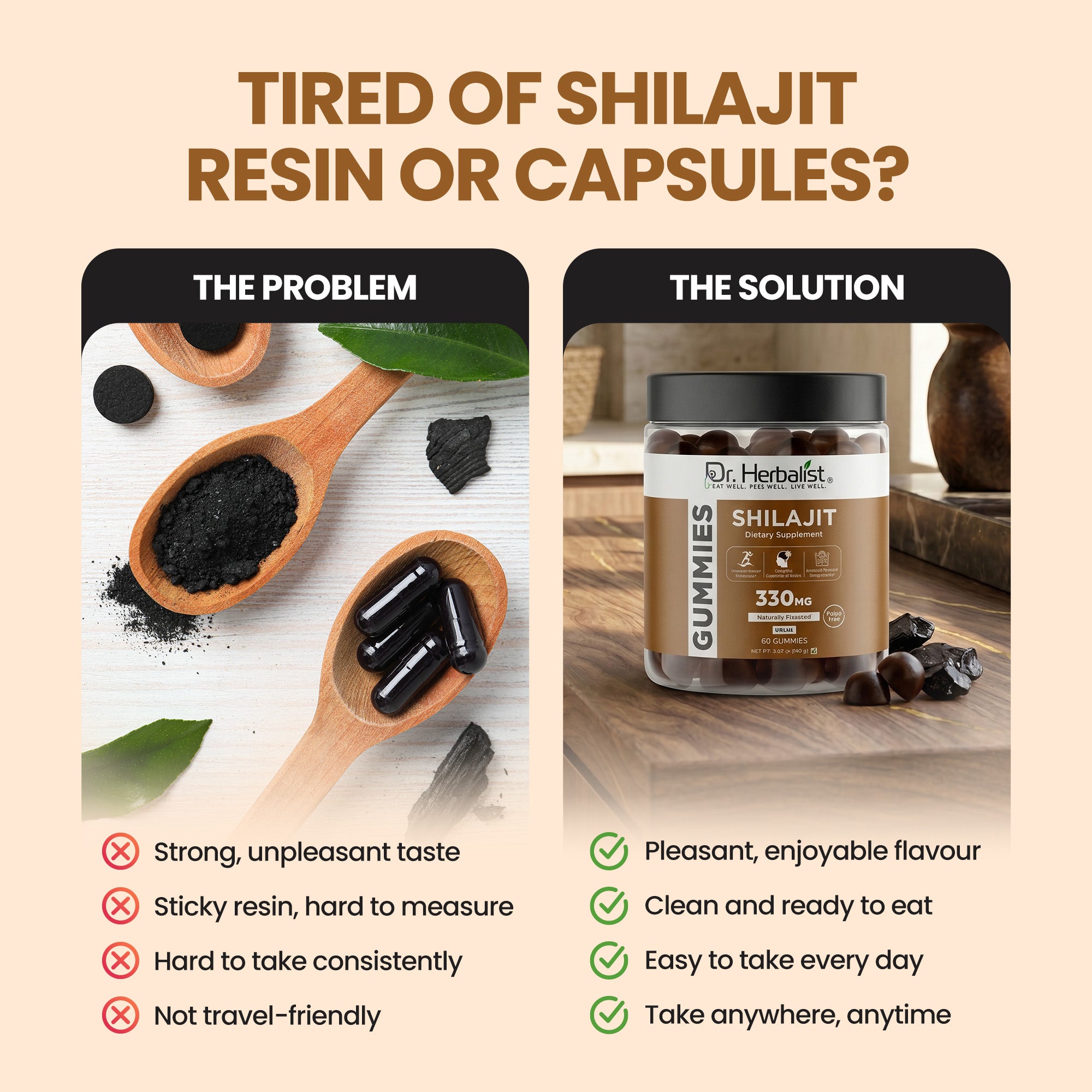 Dr Herbalist Shilajit Gummies (60 Gummies) – Delicious Herbal Gummies for Daily Wellness & Vitality Support