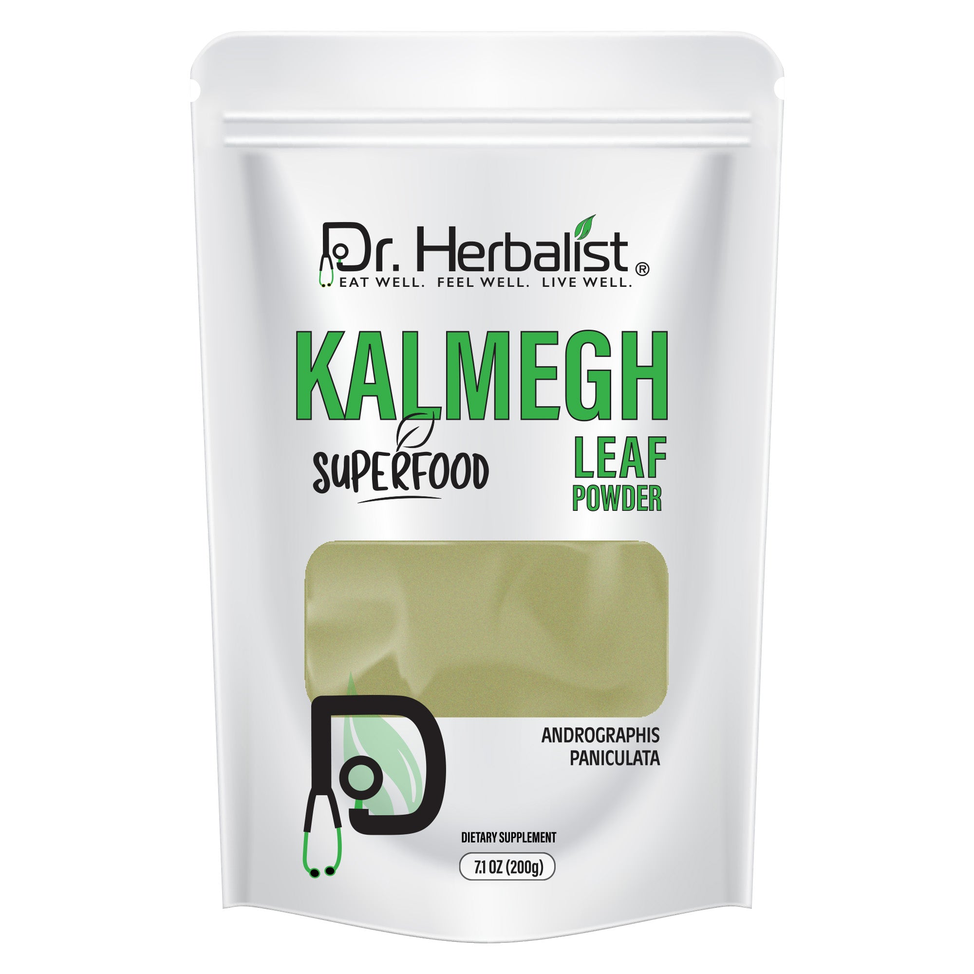 Dr. HERBALIST Kalmegh Powder 200g - Pure Andrographis Paniculata 'King of Bitters' | Supports Immune Wellness & Respiratory Comfort* | Extreme Bitter Warning | Halal, Vegan