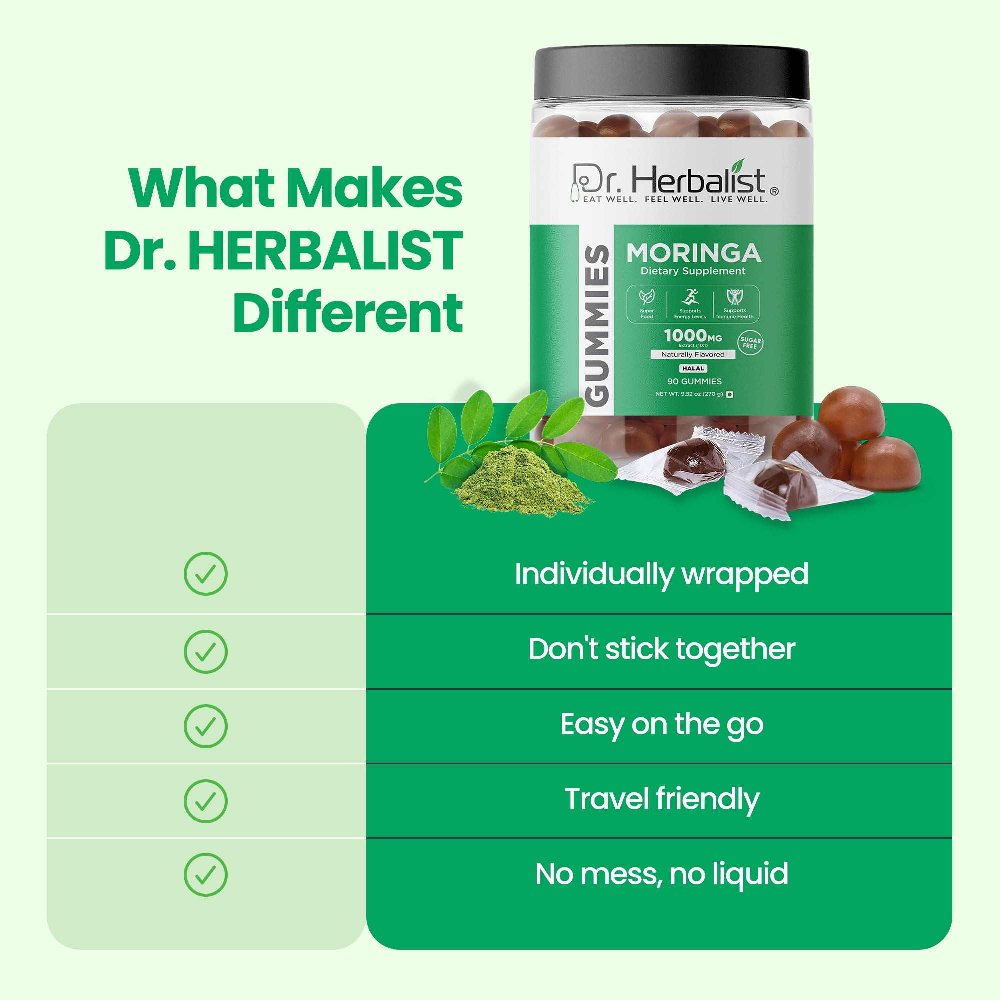 Dr Herbalist Moringa Gummies (90 Gummies) – Delicious Herbal Gummies for Daily Wellness & Nutritional Support