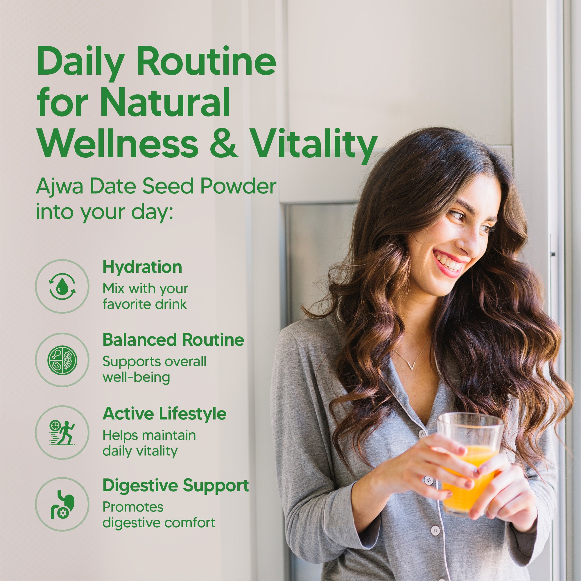 Dr. HERBALIST Ajwa Date Powder 200g - Dried Madinah Phoenix Dactylifera with Polyphenols | Supports Heart Wellness & Daily Nourishment* | Natural Sweetener Alternative | Halal, Vegan