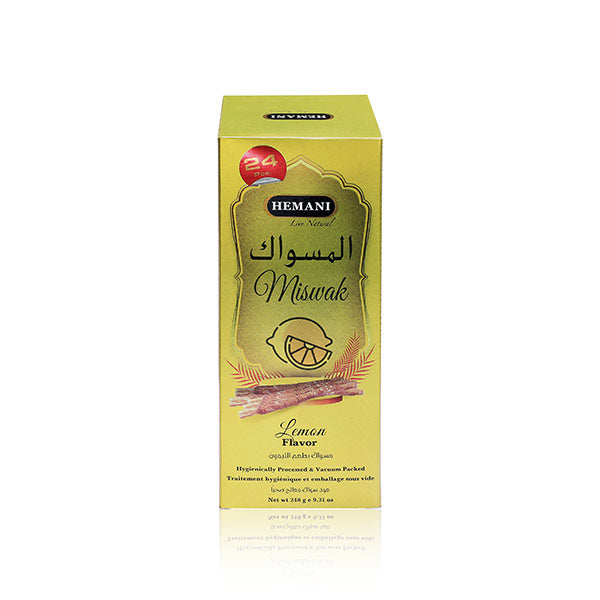 Lemon Sewak Natural Miswak Stick for Teeth 6 Inches (Pack of 24 ) Chewing Toothbrush Natural Traditional Toothbrush I AKA Meswak I Sewak I Peelu