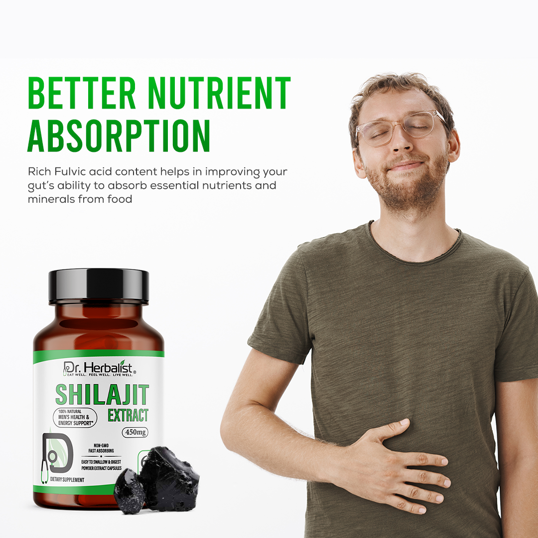 DR. HERBALIST Shilajit Extract 450mg 60 Capsules