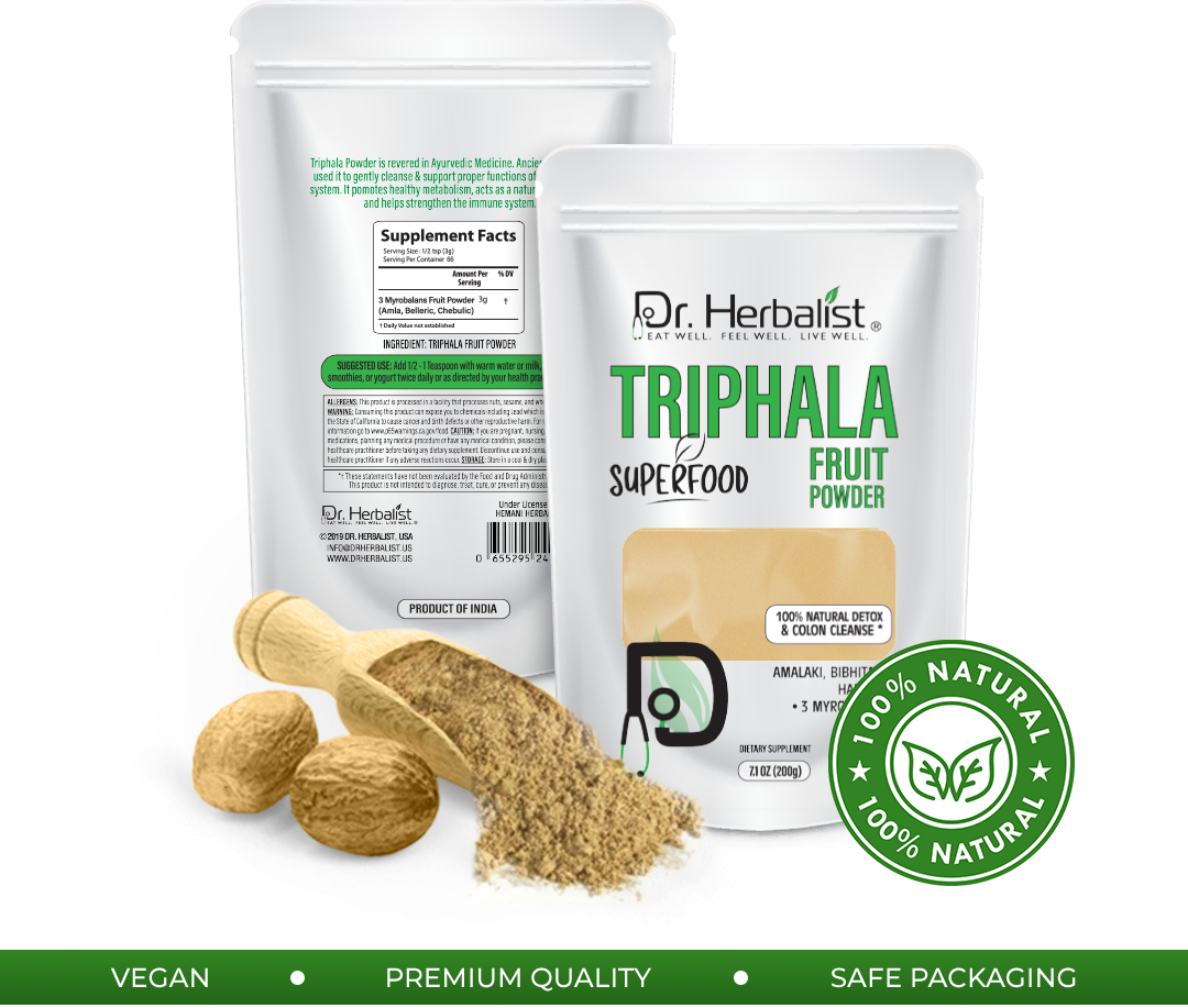 DR. HERBALIST Triphala Powder 200g