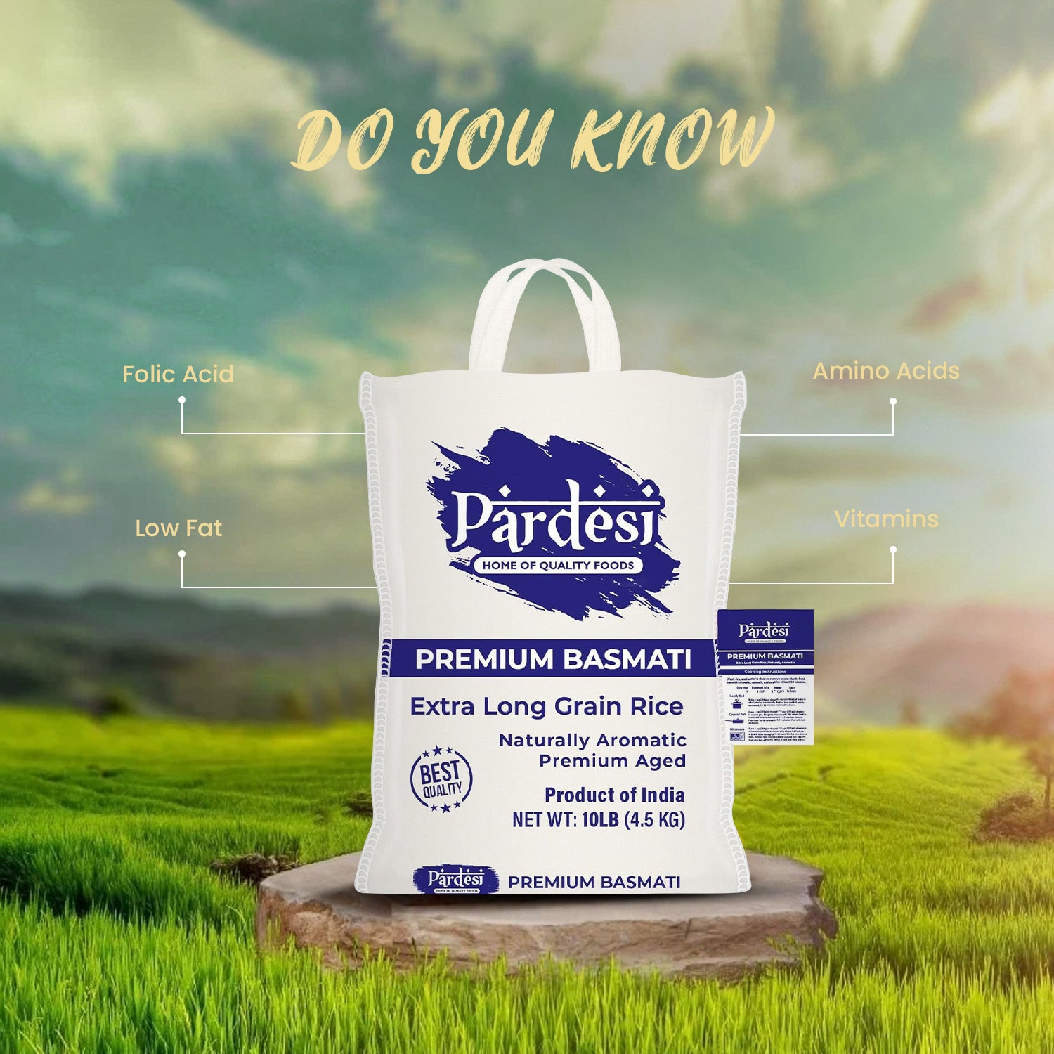 PARDESI Extra Long Basmati Rice 10LB