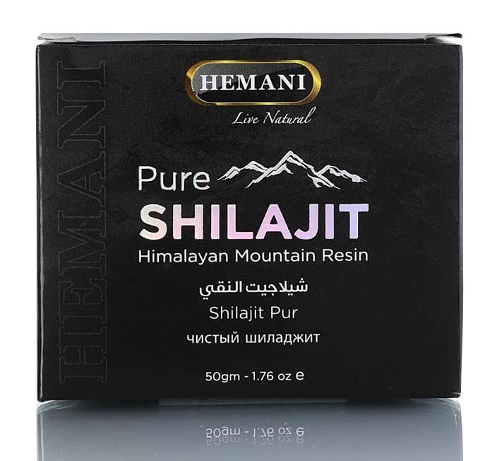 HEMANI Pure Himalayan Shilajit Resin 50g (1.76 OZ) I Natural Supplement for Stamina & Energy I Non GMO