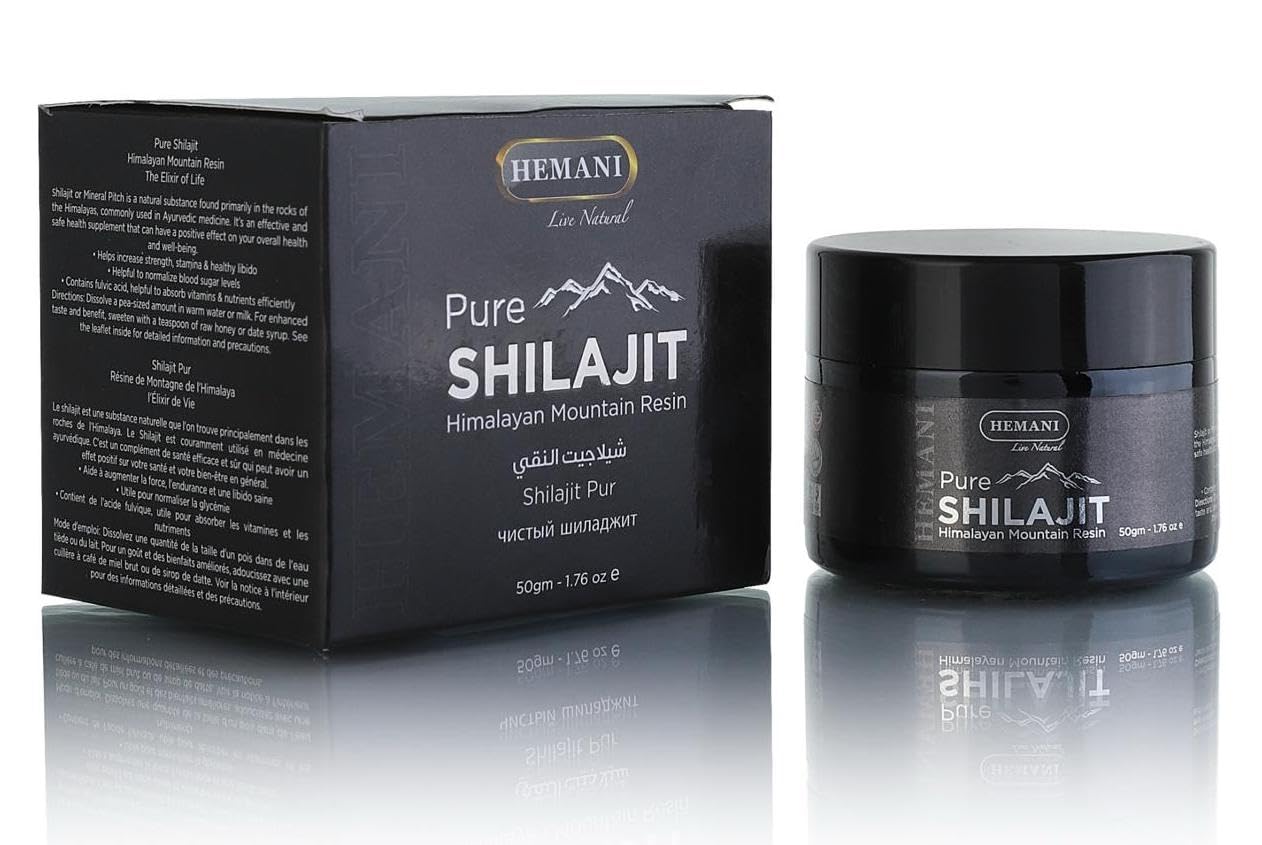 HEMANI Pure Himalayan Shilajit Resin 50g (1.76 OZ) I Natural Supplement for Stamina & Energy I Non GMO