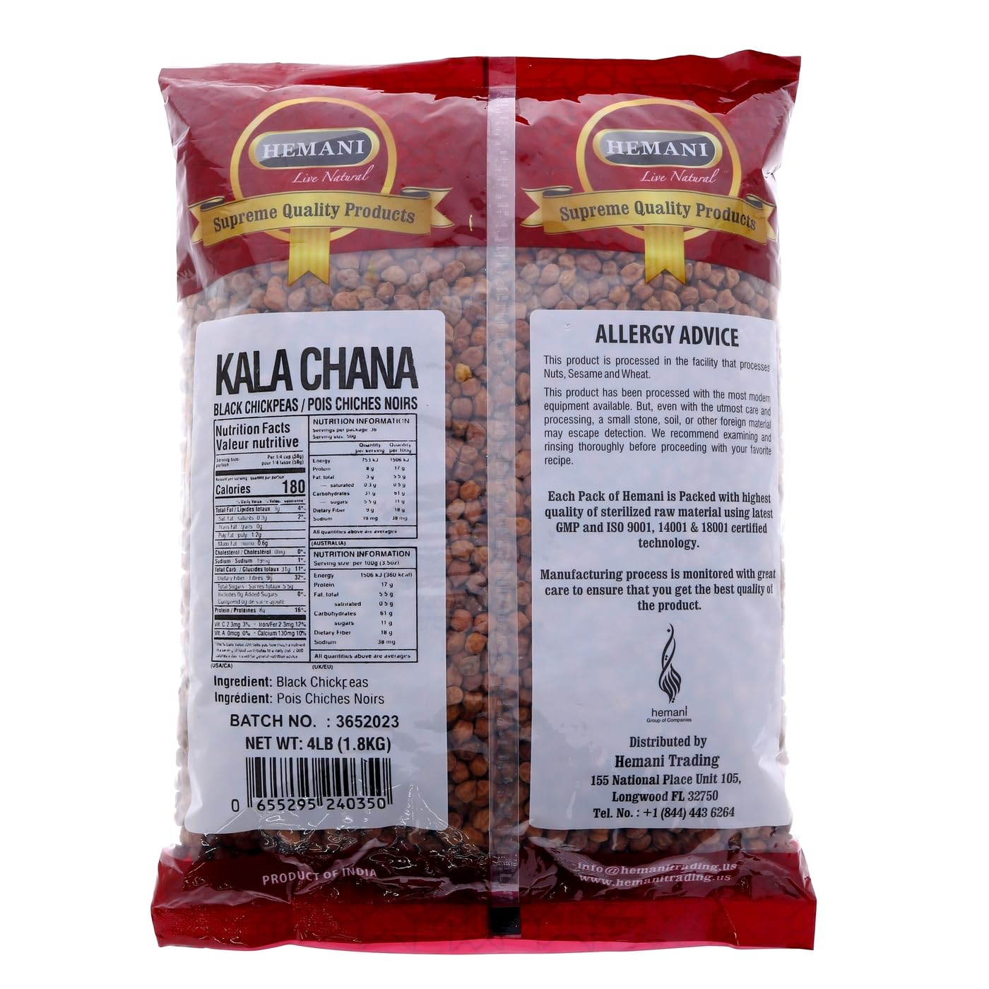 HEMANI Chana Black 4LB