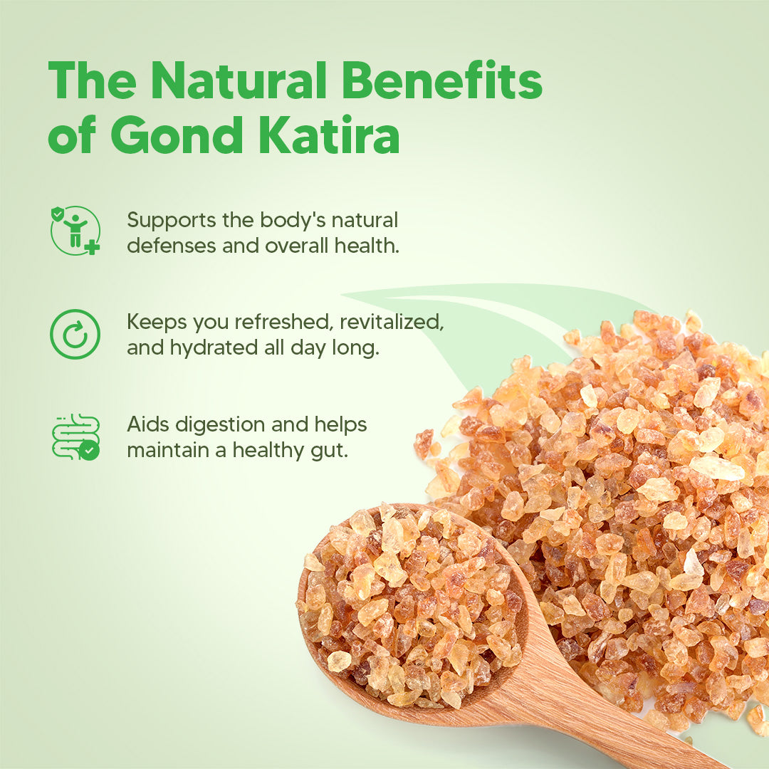Dr. HERBALIST Gond Katira 200g - Natural Tragacanth Gum Crystals | Traditional Summer Cooling Drink Ingredient | Soak Overnight for Translucent Gel | Halal, Vegan