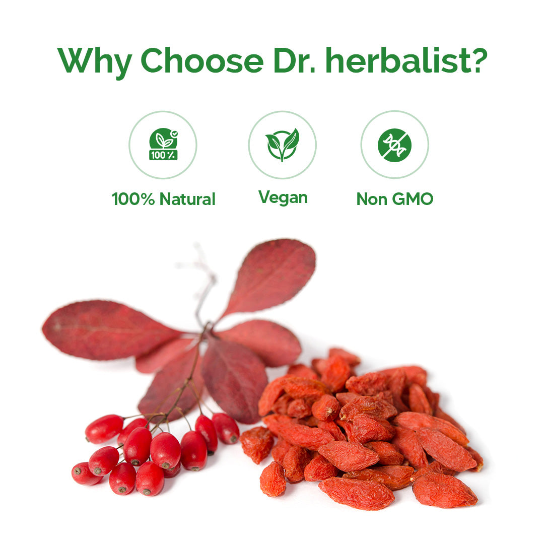 Dr. HERBALIST Berberine 500mg Capsules – Pure Berberine HCl Supplement | Supports Metabolic & Glucose Health | Herbal Formula | 60 Capsules