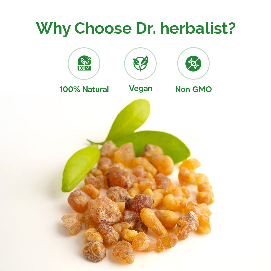 Dr. HERBALIST Boswellia Extract Capsules 500mg - Boswellia Serrata with Boswellic Acids | Supports Joint Comfort Mobility & Flexibility* | Halal, Vegan | 60ct