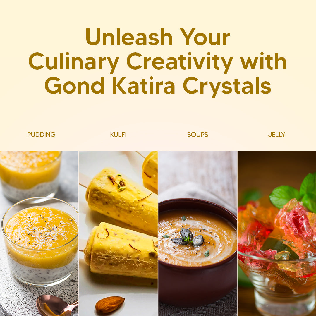 Pardesi Gond Katira (Tragacanth Gum) 260g Jar - Traditional Cooling Summer Ingredient | Halal, Non-GMO, Vegan | Dual-Cap Jar