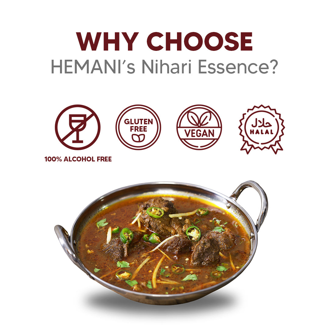 Hemani Nihari Food Essence 25 ml- Halal, Natural, and Concentrated Nihari Flavor for Pakistani and Indian Recipes, Cooking, and Baking - Perfect for Beef Nihari, Lamb Nihari, and Chicken Nihari