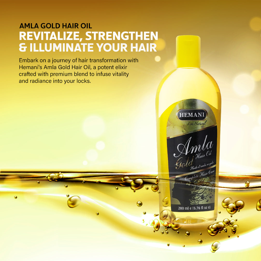 HEMANI Amla Hair Oil Golden 200mL Box