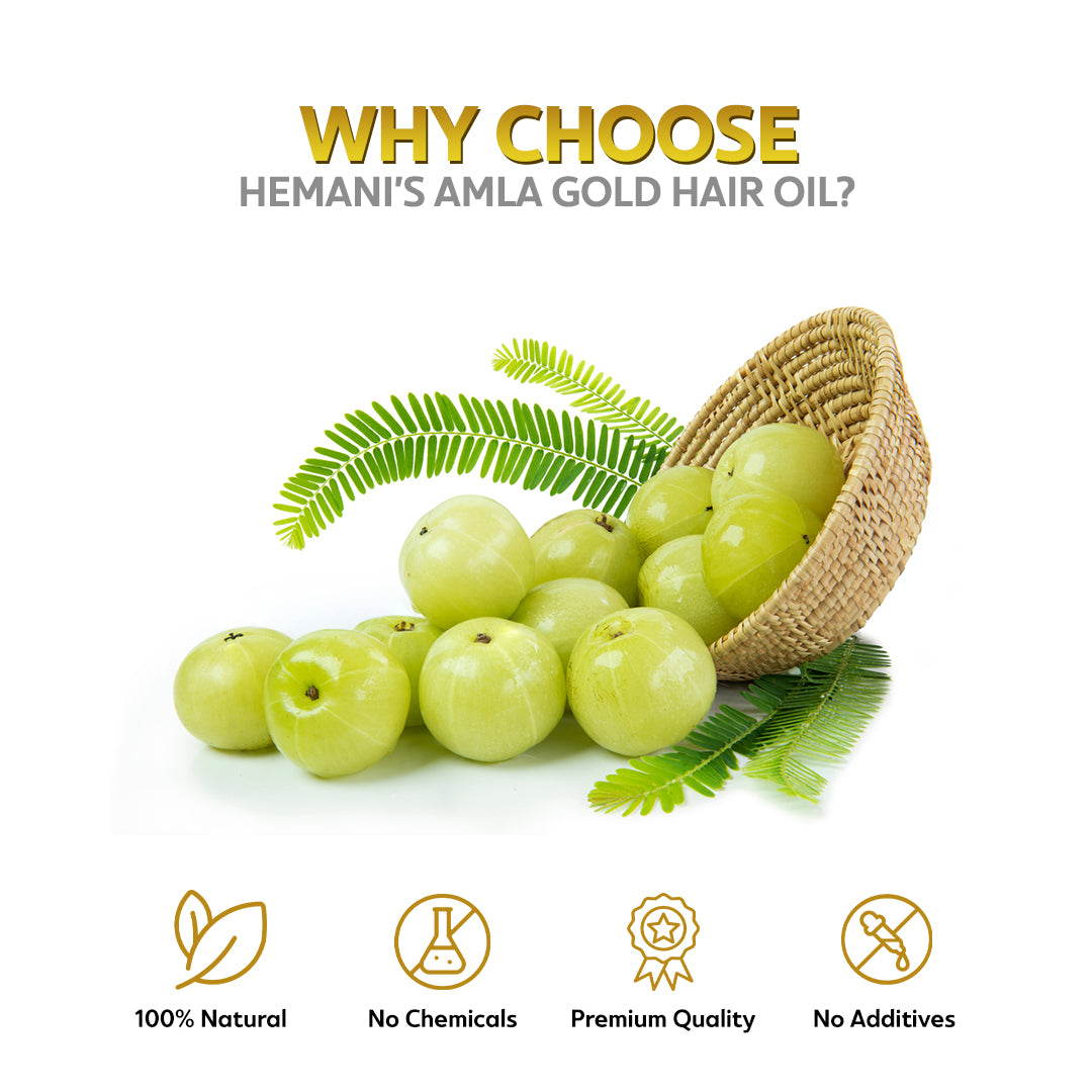 HEMANI Amla Hair Oil Golden 200mL Box