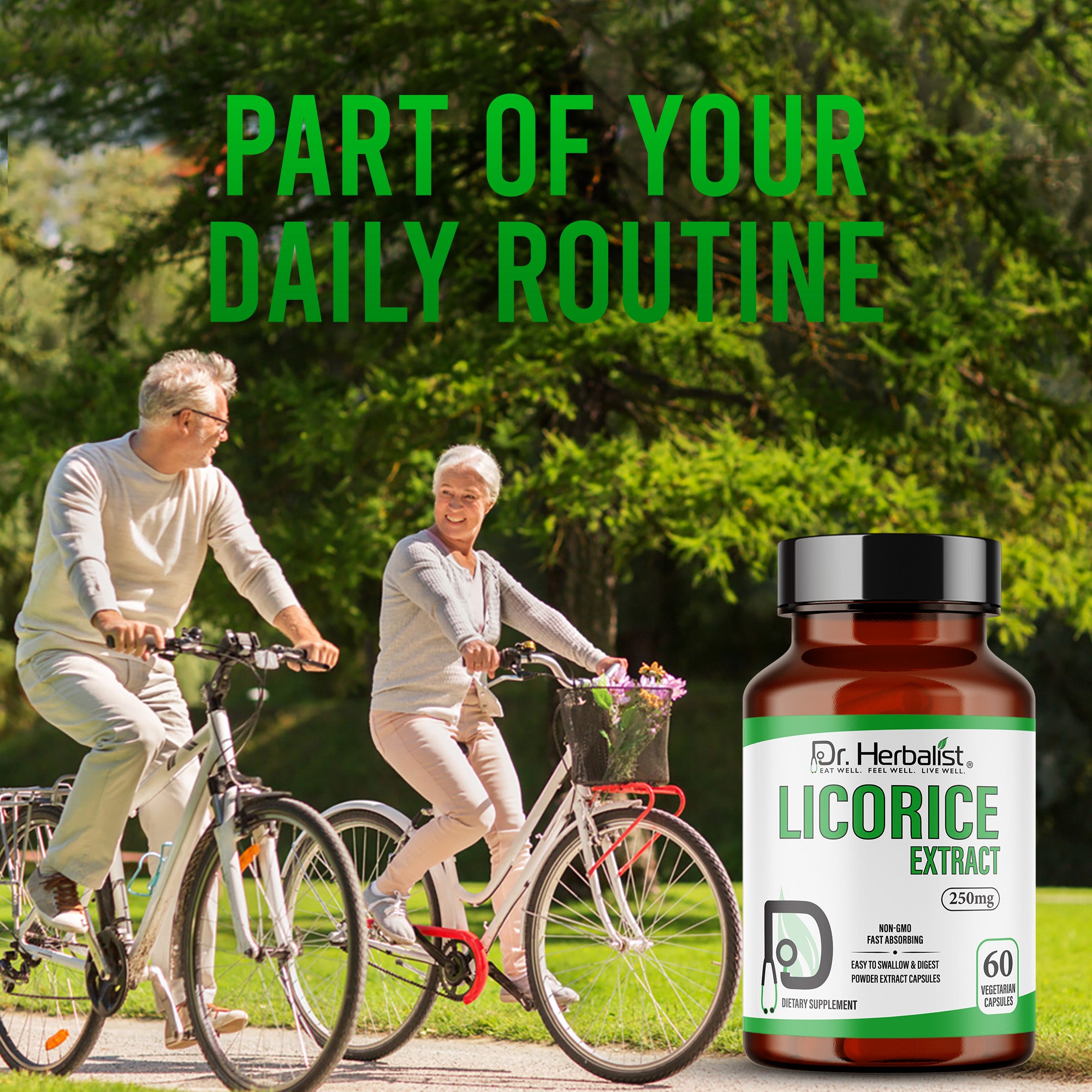 Dr. HERBALIST Licorice Extract Capsules 250mg - Glycyrrhiza Glabra with Glycyrrhizin | Supports Digestive Comfort & Respiratory Wellness* | Halal, Vegan | 60ct