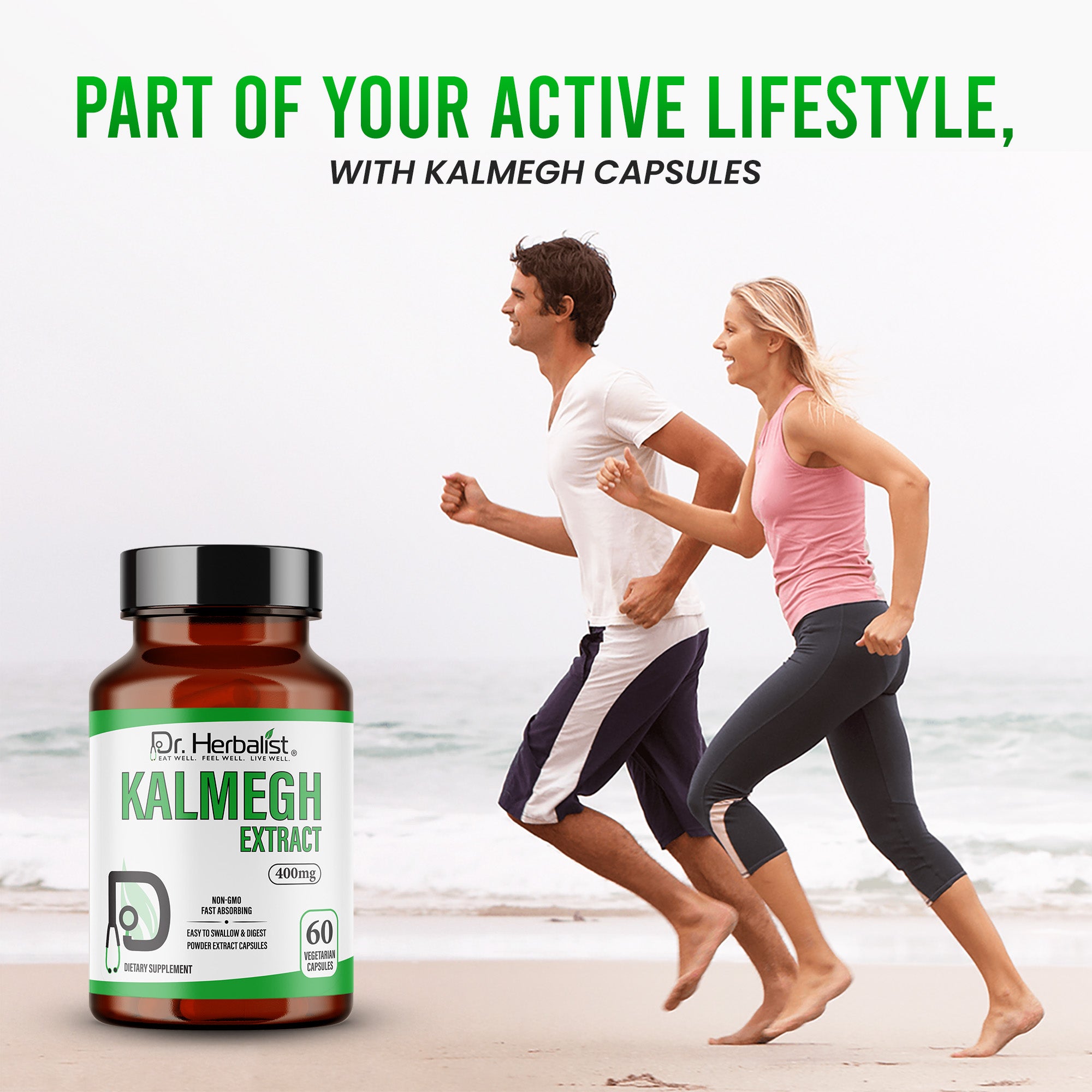 Dr. HERBALIST Kalmegh Extract Capsules 400mg - Andrographis Paniculata 'King of Bitters' with Andrographolide | Supports Immune Wellness & Respiratory Comfort* | Halal, Vegan | 60ct