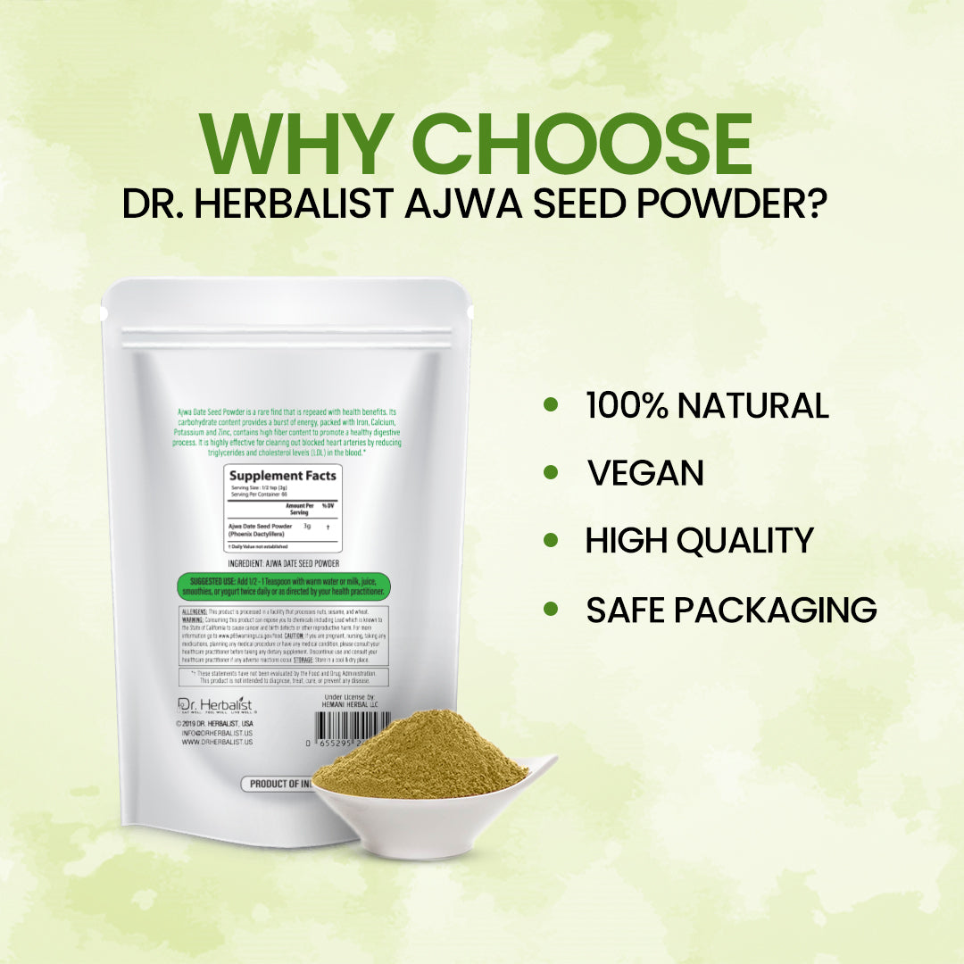 DR. HERBALIST Ajwa Date Seed Powder (200g)