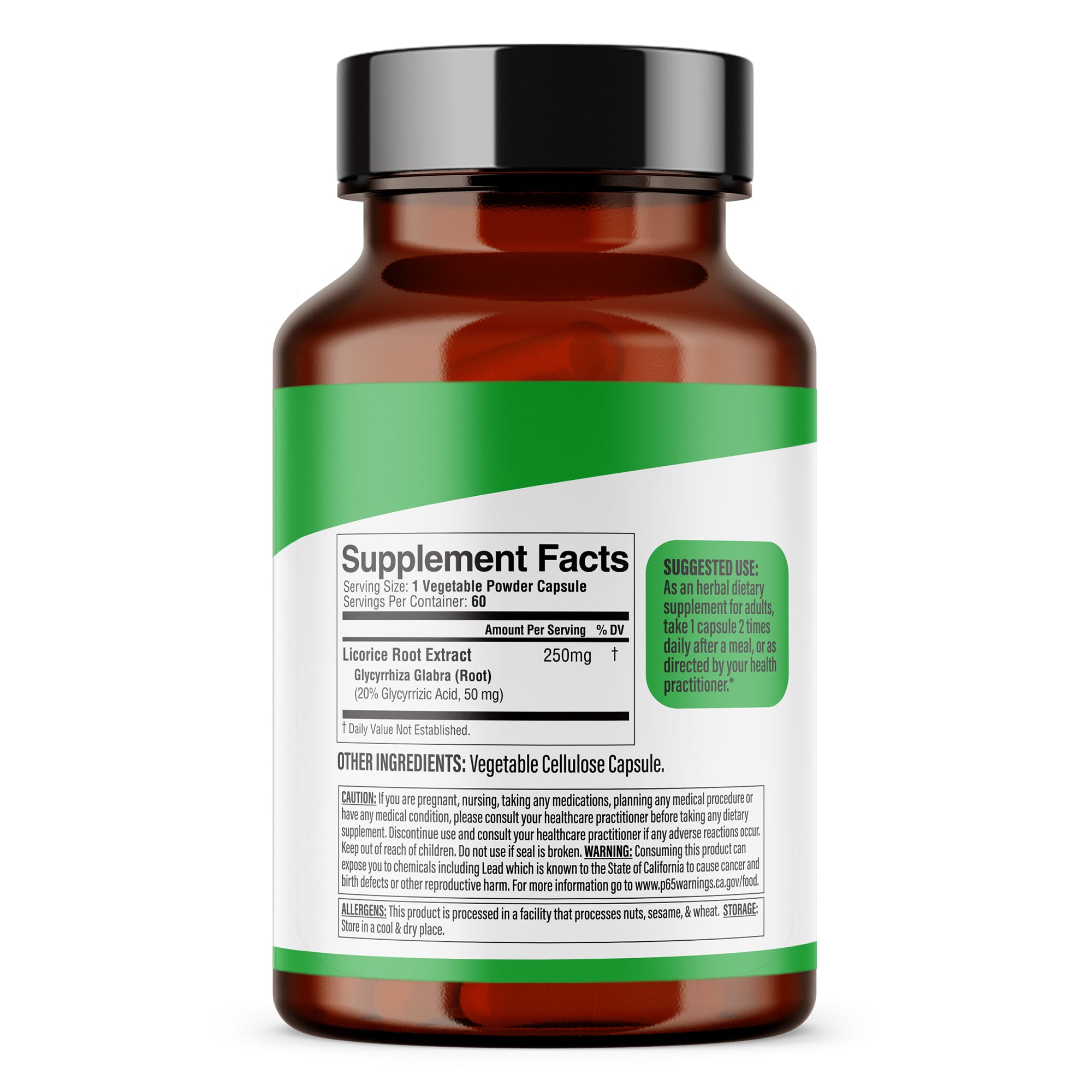 Dr. HERBALIST Licorice Extract Capsules 250mg - Glycyrrhiza Glabra with Glycyrrhizin | Supports Digestive Comfort & Respiratory Wellness* | Halal, Vegan | 60ct