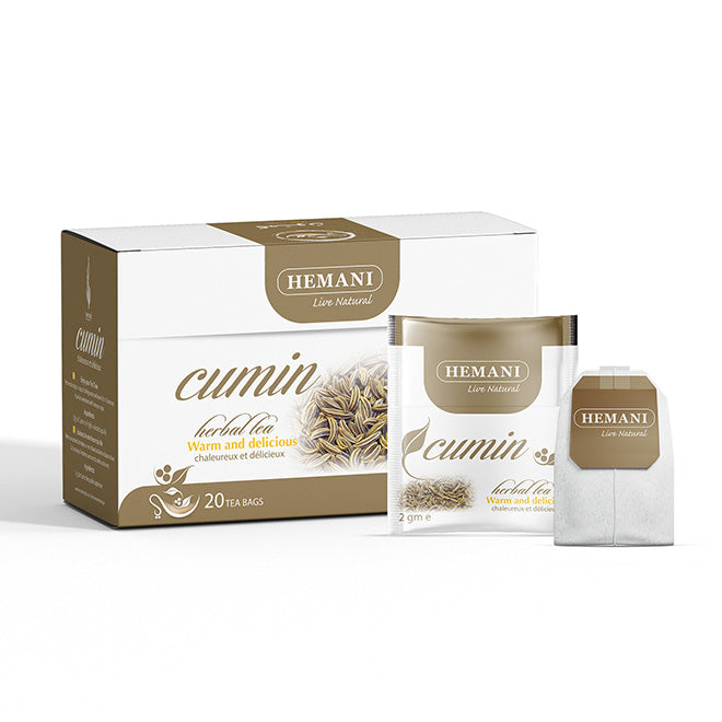 Hemani Cumin Herbal Tea, Cuminum Cyminum - 45g, 20 Tea Bags | 100% Natural, Aromatic & Soothing | Warm, Digestive-Friendly Beverage | Caffeine-Free | Perfect for After-Meal Relaxation & Calm.