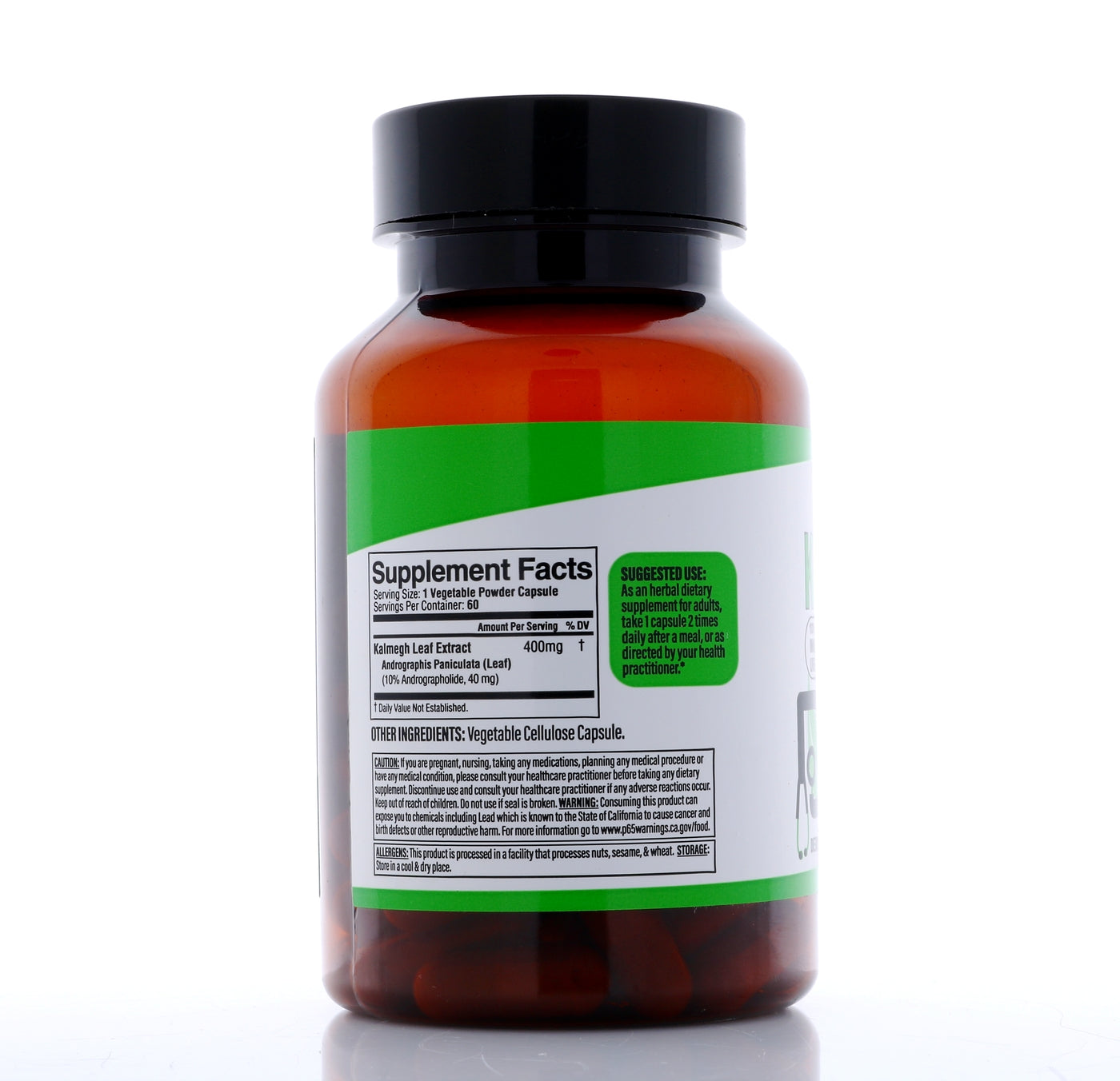 Dr. HERBALIST Kalmegh Extract Capsules 400mg - Andrographis Paniculata 'King of Bitters' with Andrographolide | Supports Immune Wellness & Respiratory Comfort* | Halal, Vegan | 60ct