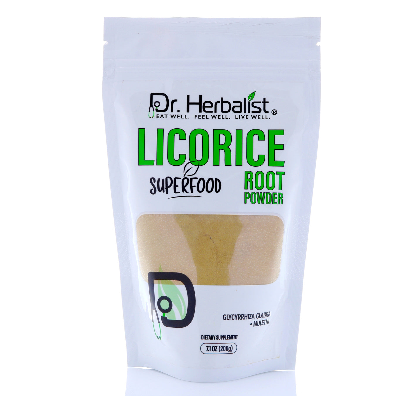 Dr. HERBALIST Licorice Powder 200g - Pure Glycyrrhiza Glabra (Mulethi) Value Size | Supports Digestive & Respiratory Wellness* | Halal, Vegan