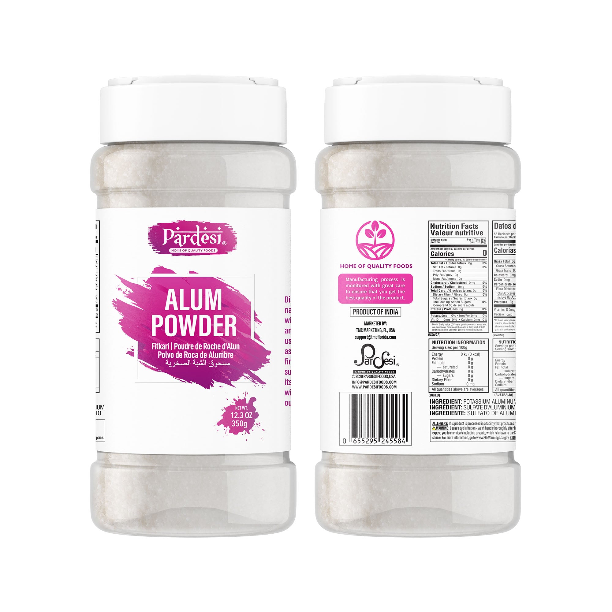 Pardesi Fitkari Rock Powder (Alum Powder) 350gm | Natural Potash Alum Powder | Multi-Purpose Use - Image 2