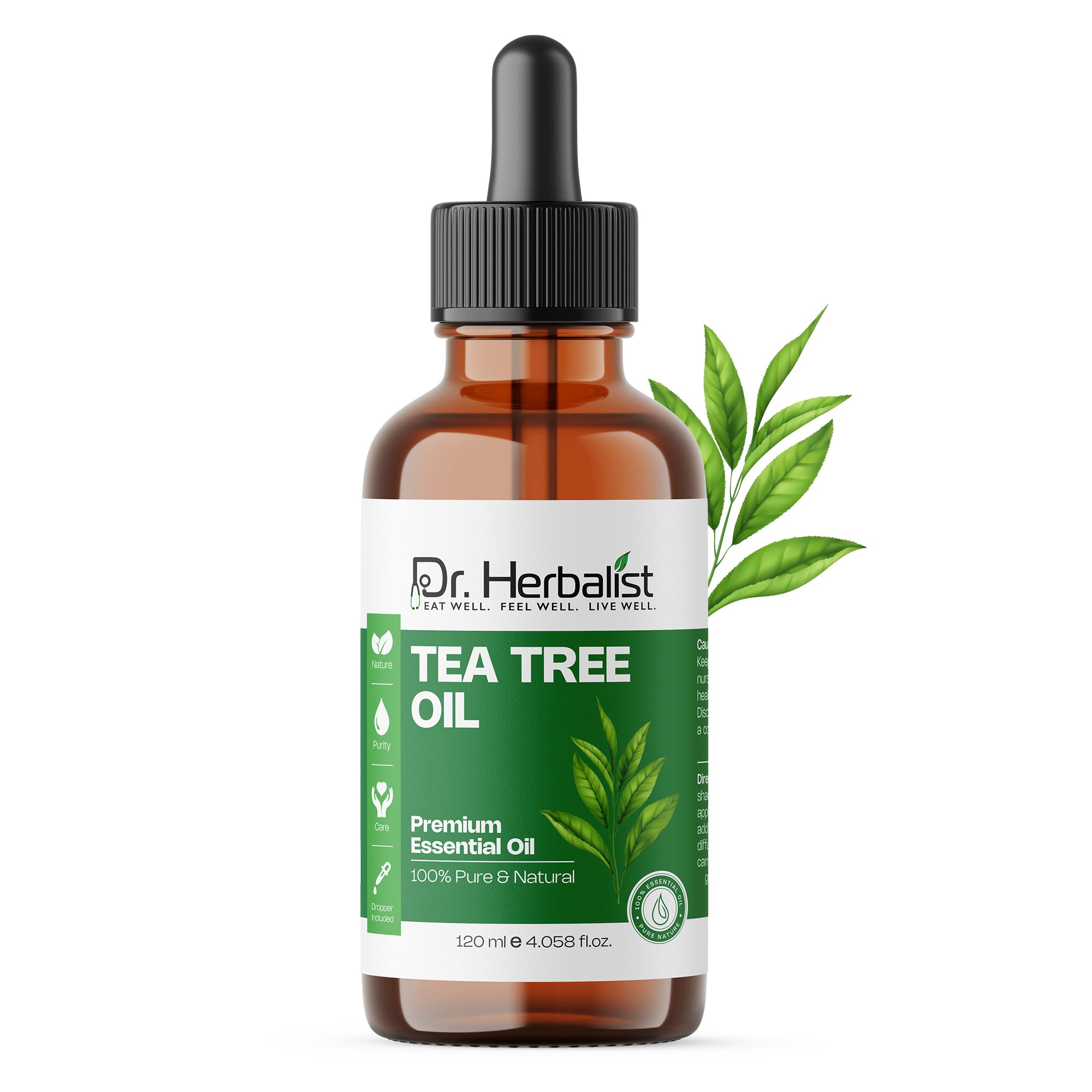 Dr. Herbalist Tea Tree Oil 120mL – Premium Multipurpose Oil for Aromatherapy, Massage & Personal Care