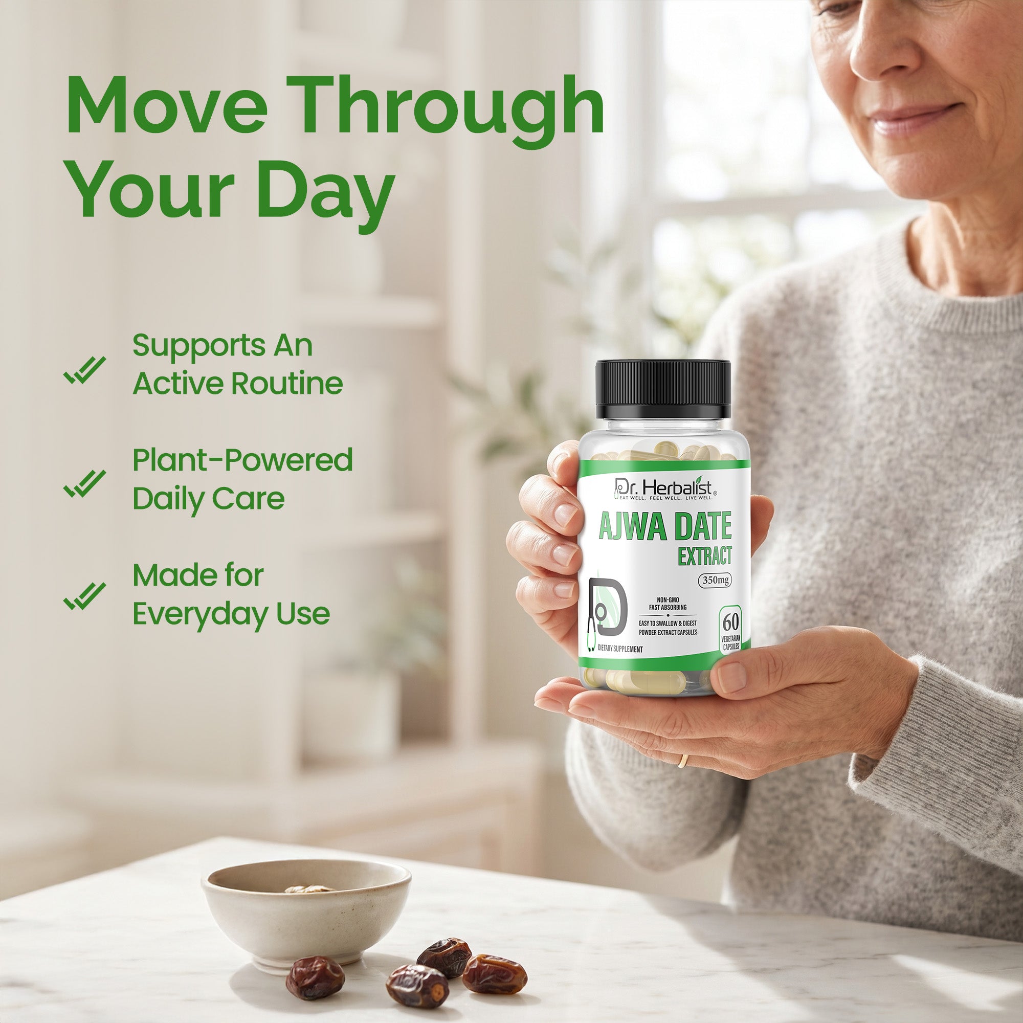 DR. HERBALIST Ajwa Date 350mg 60 Capsules