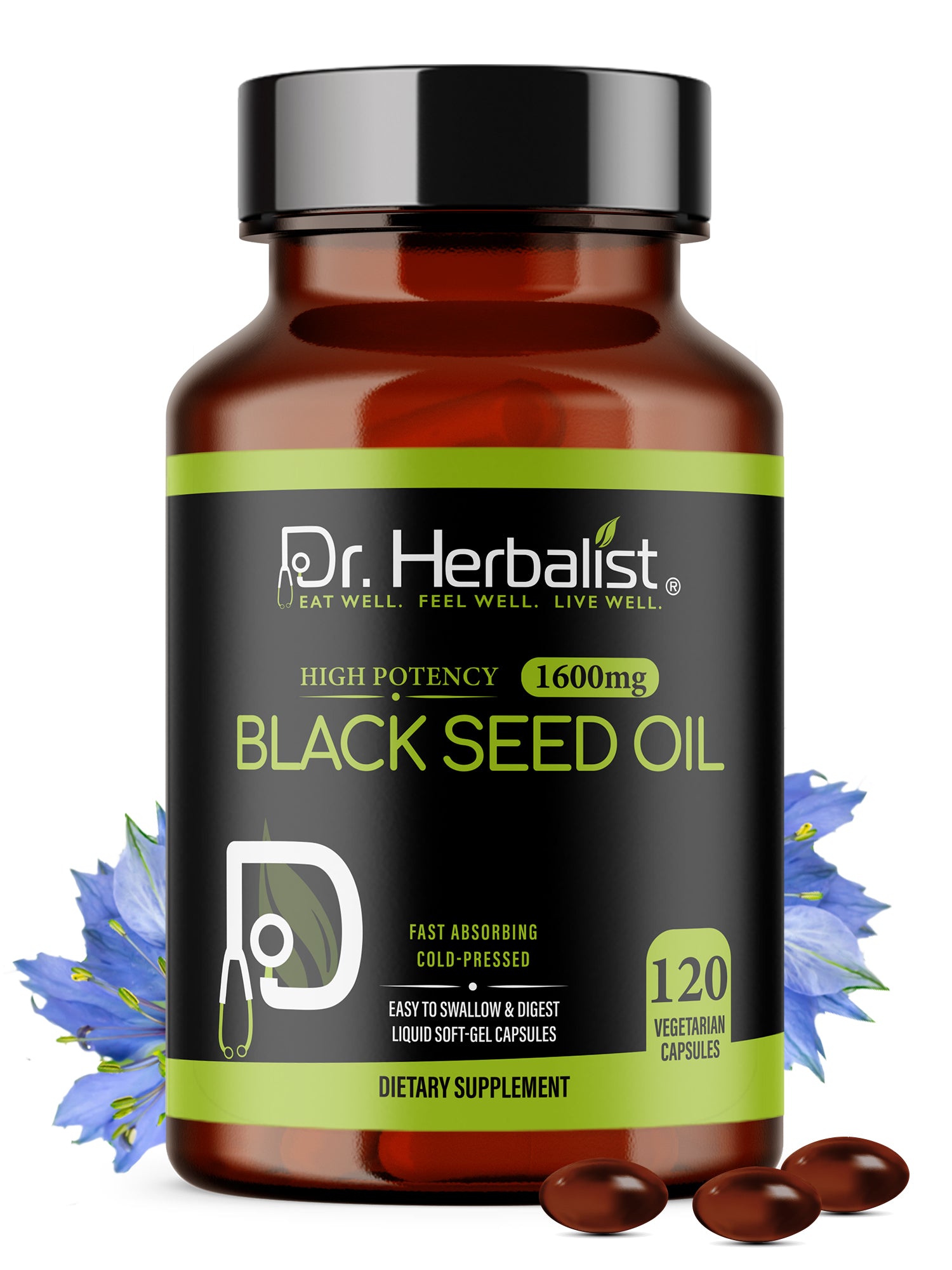 Dr Herbalist Black Seed Oil 120 Capsules – Premium Black Seed Oil Supplement