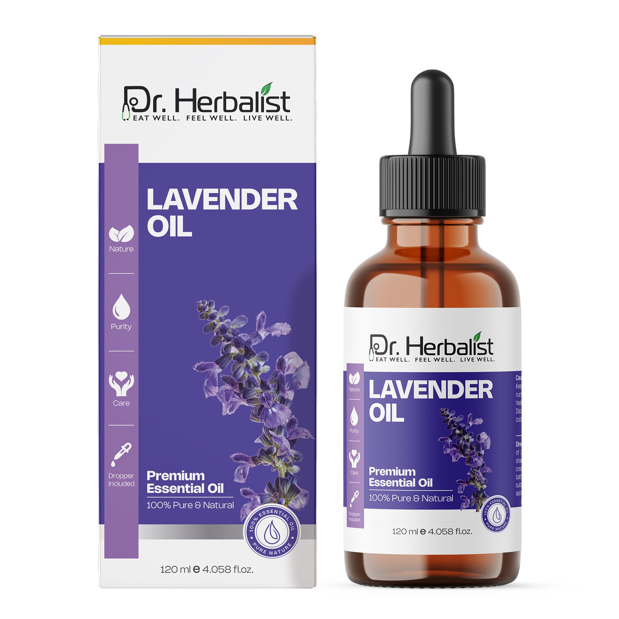 Dr Herbalist Lavender Oil 120mL – Premium Aromatherapy Oil for Massage, Relaxation & Personal Care