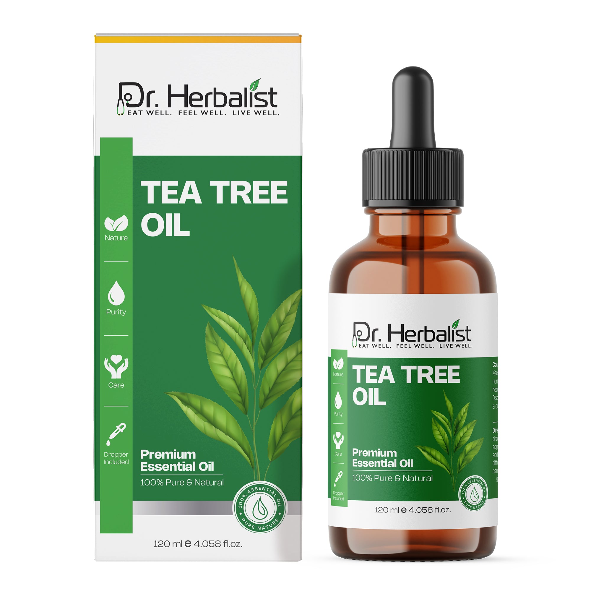 Dr. Herbalist Tea Tree Oil 120mL – Premium Multipurpose Oil for Aromatherapy, Massage & Personal Care