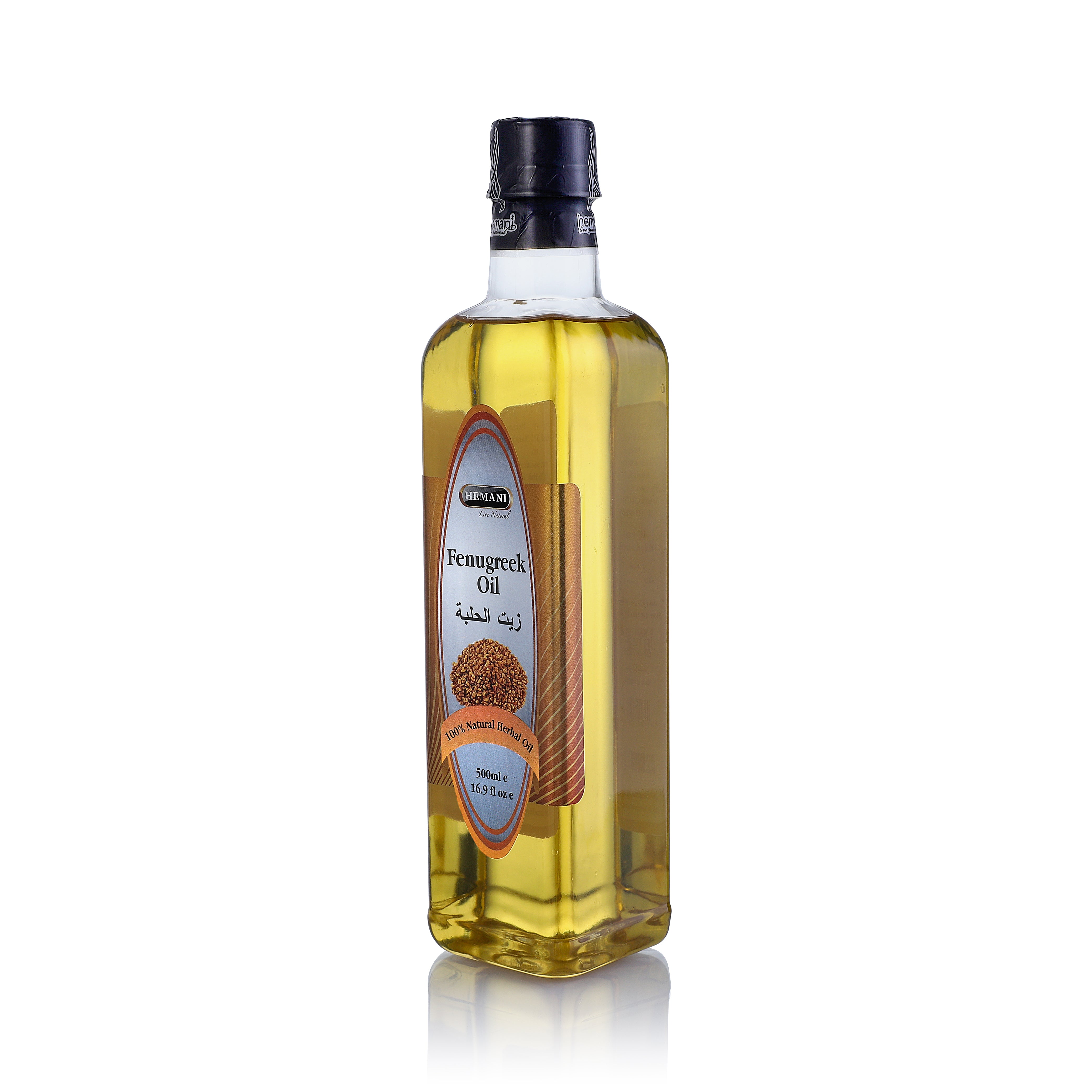 Hemani Fenugreek Oil 500mL | Trigonella Foenum-Graecum | Halal | Cold-Pressed | Hemani Since 1949