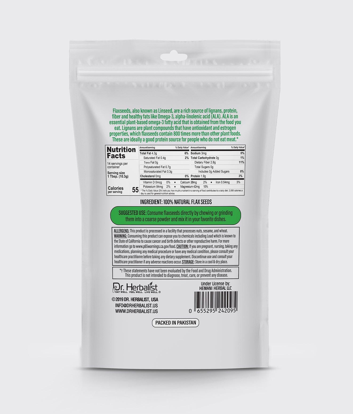 DR. HERBALIST Flax Seed 400g