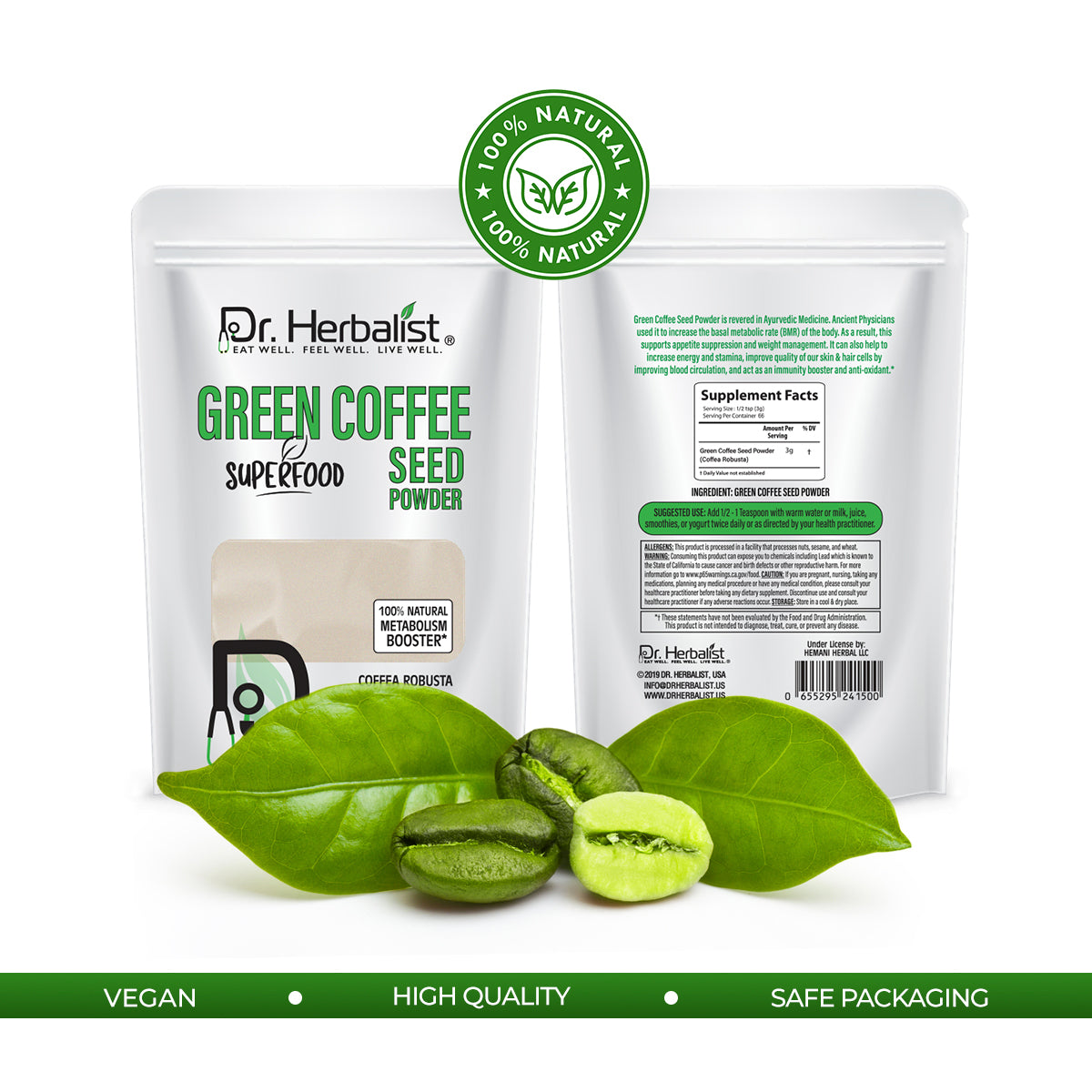 DR. HERBALIST Green Coffee Powder 200g