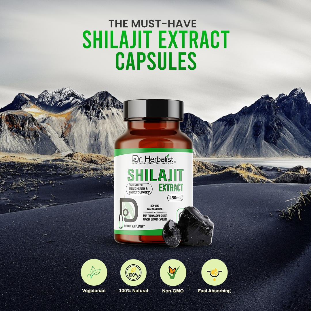 DR. HERBALIST Shilajit Extract 450mg 60 Capsules