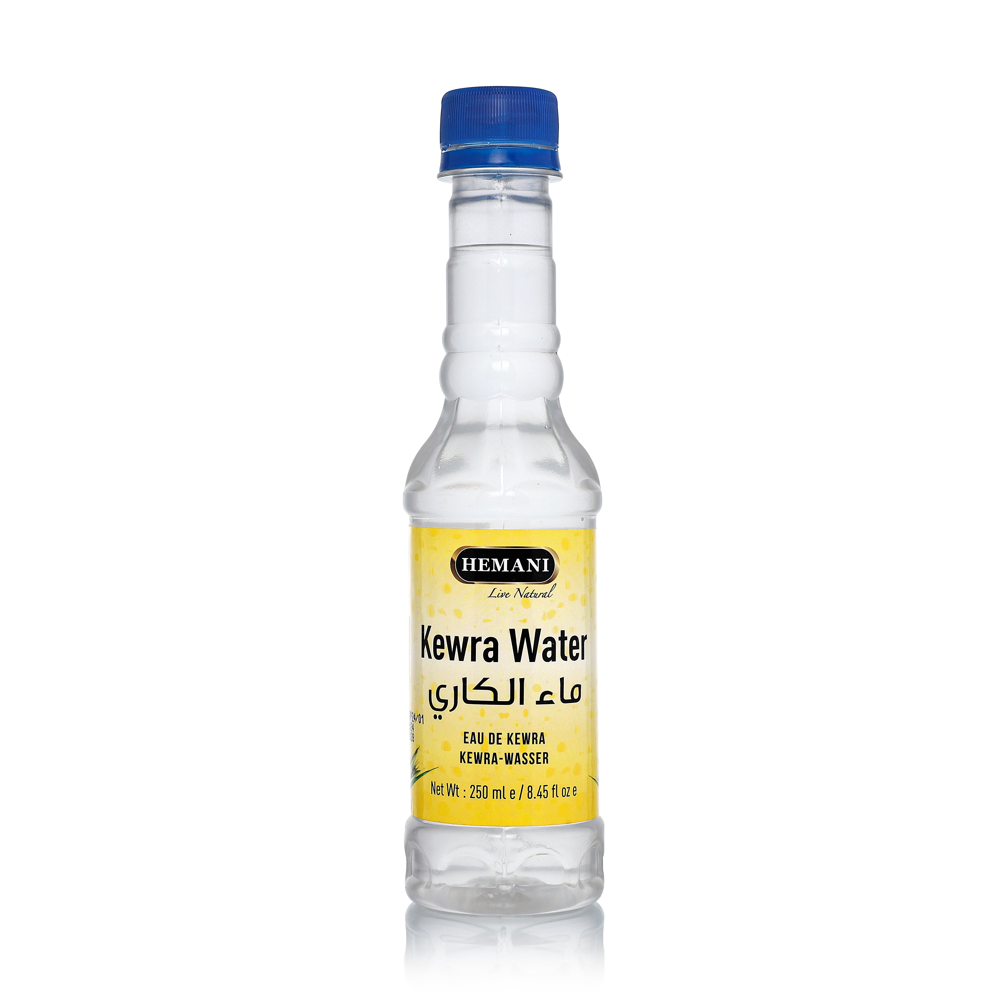 Hemani Kewra Water Premium Bottle 250mL - Pandanus Flower Extract for Biryani & Desserts | Gift-Ready Glass | Alcohol-Free, Halal | Since 1949