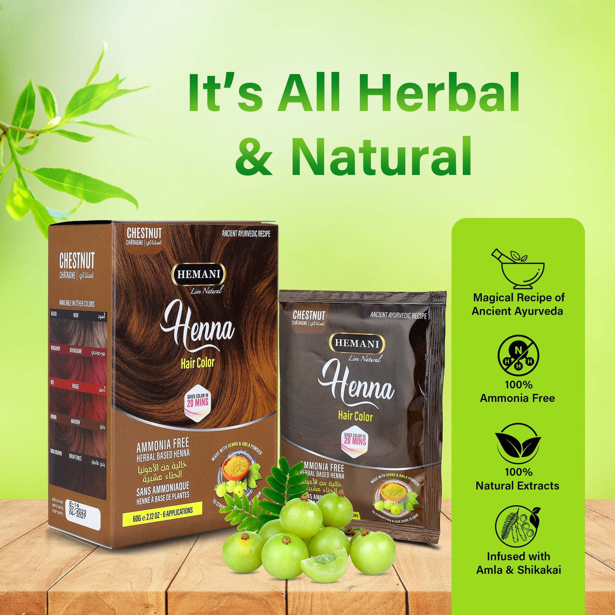 HEMANI Henna Chestnut 60g