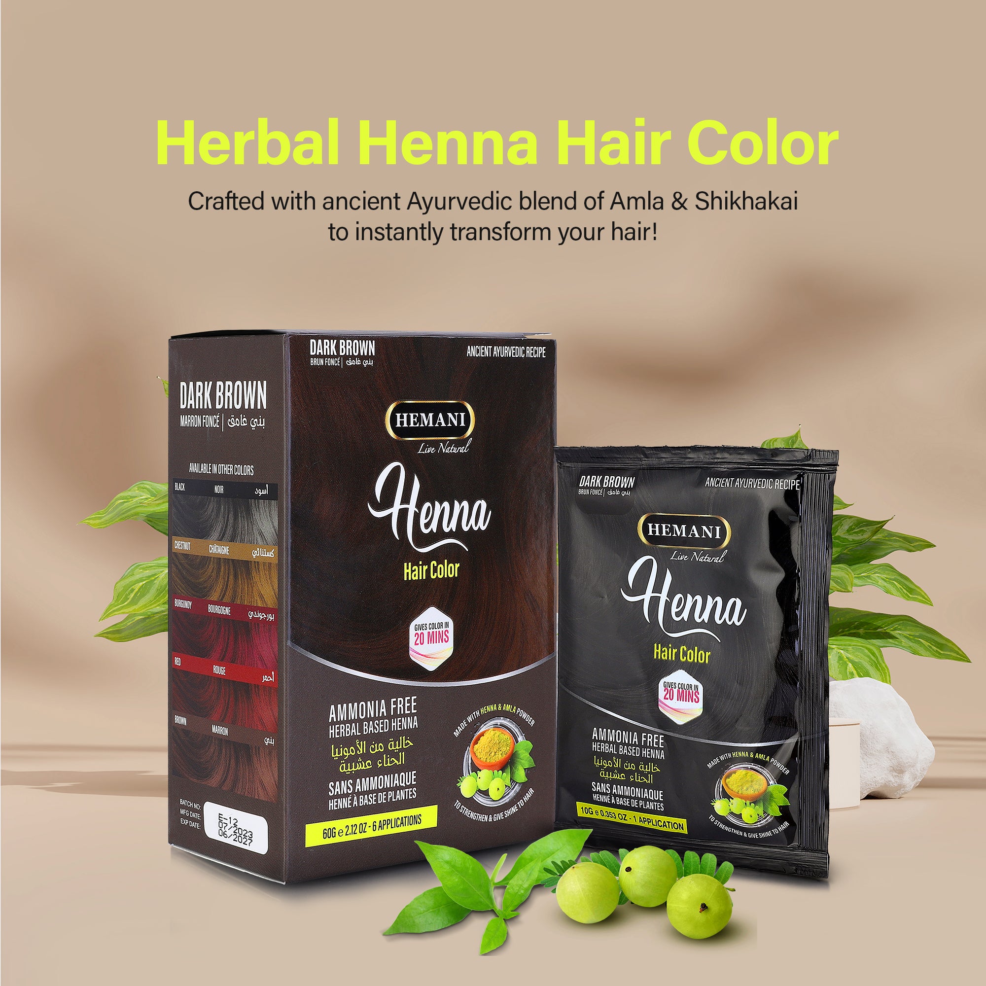 HEMANI Henna Dark Brown 60g