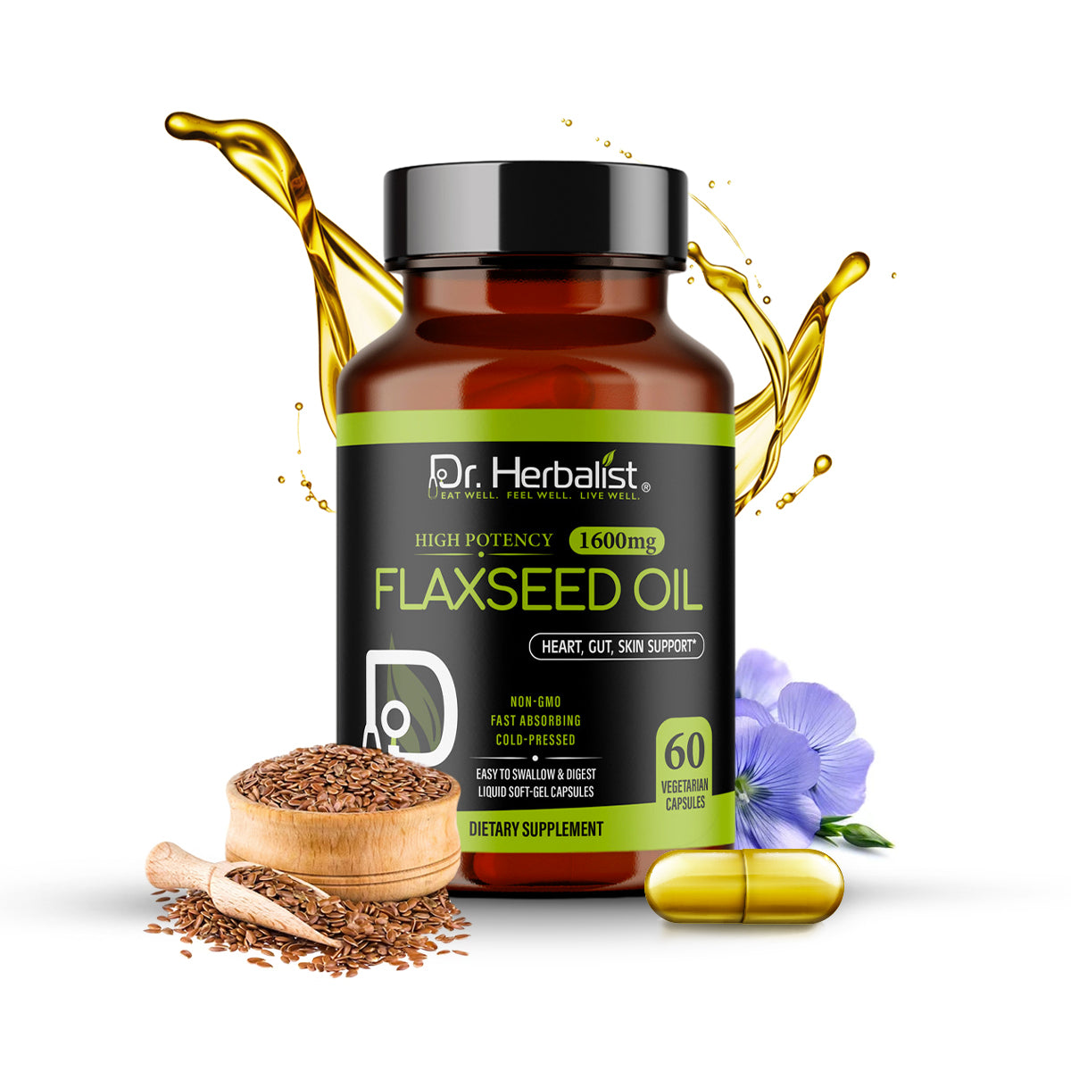 DR. HERBALIST Flaxseed Oil 60 Capsule 1600mg