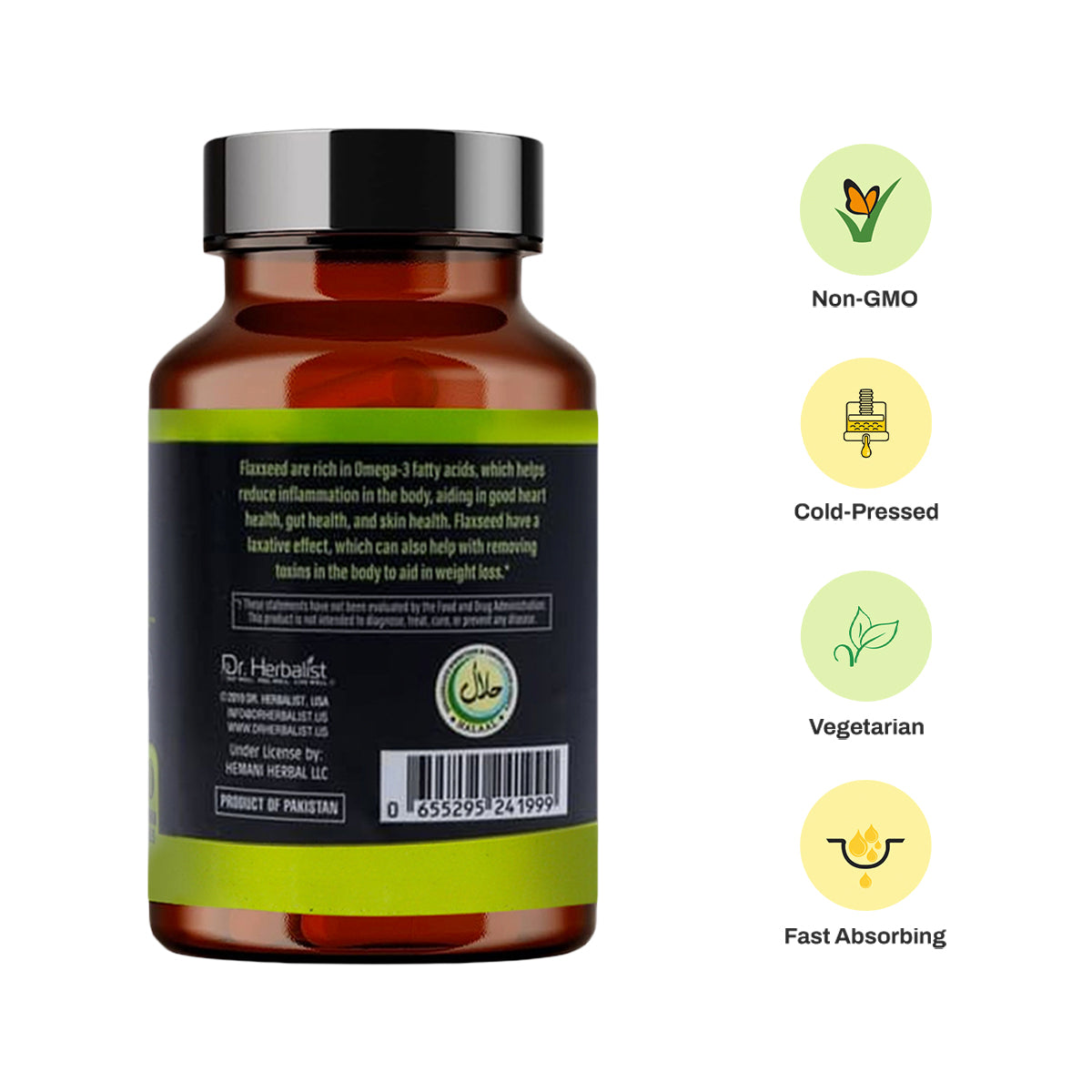 DR. HERBALIST Flaxseed Oil 60 Capsule 1600mg