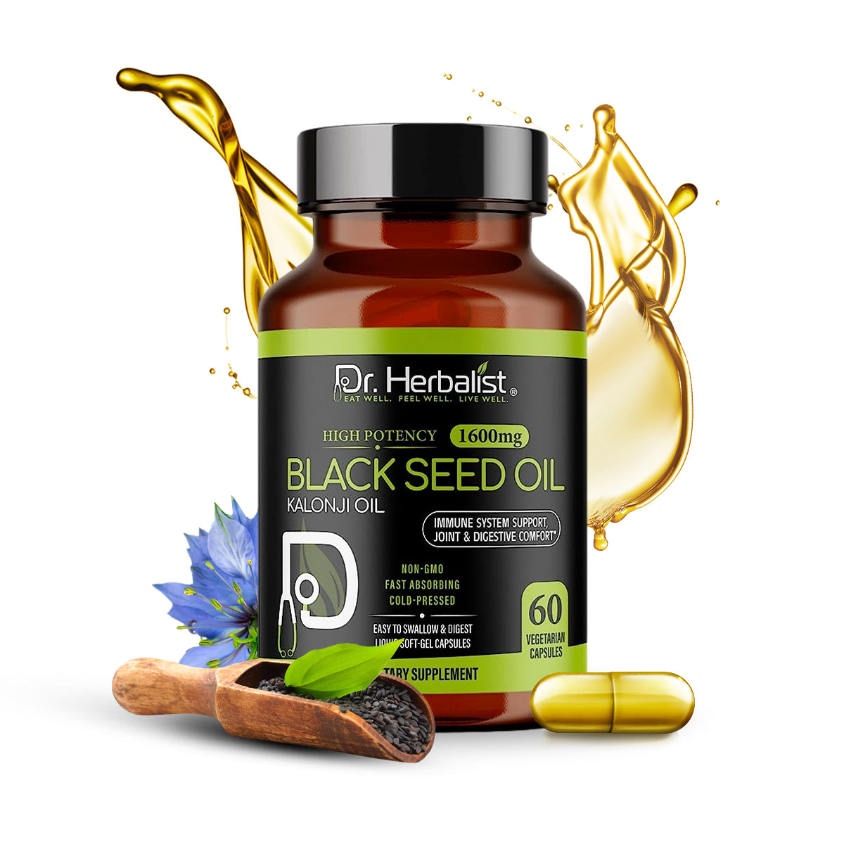 DR. HERBALIST Blackseed Oil 60 Capsule 1600mg